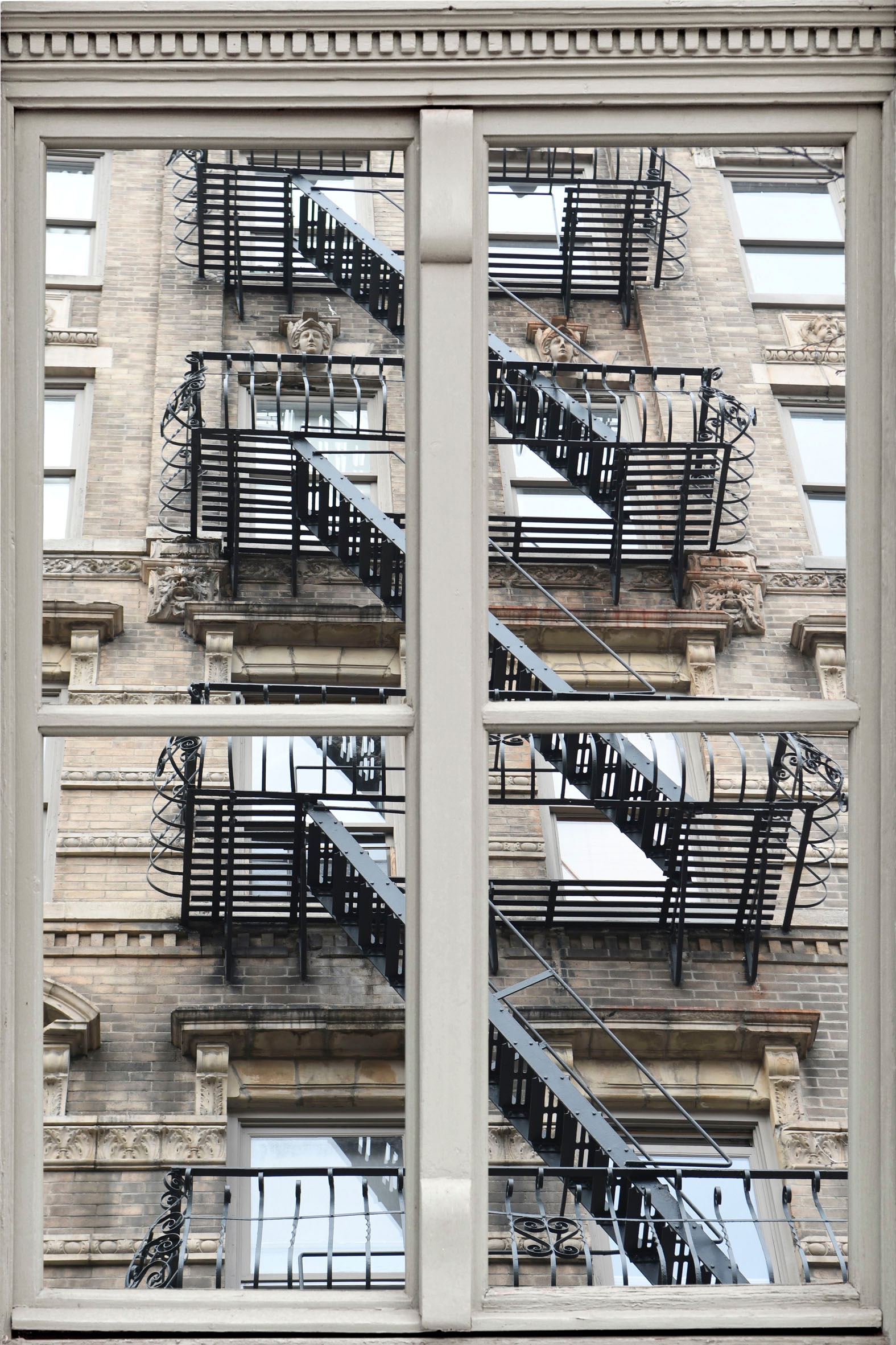 queence Wandsticker »Treppe«, Wandsticker, Wandbild, selbstklebend, 3D, Fenster