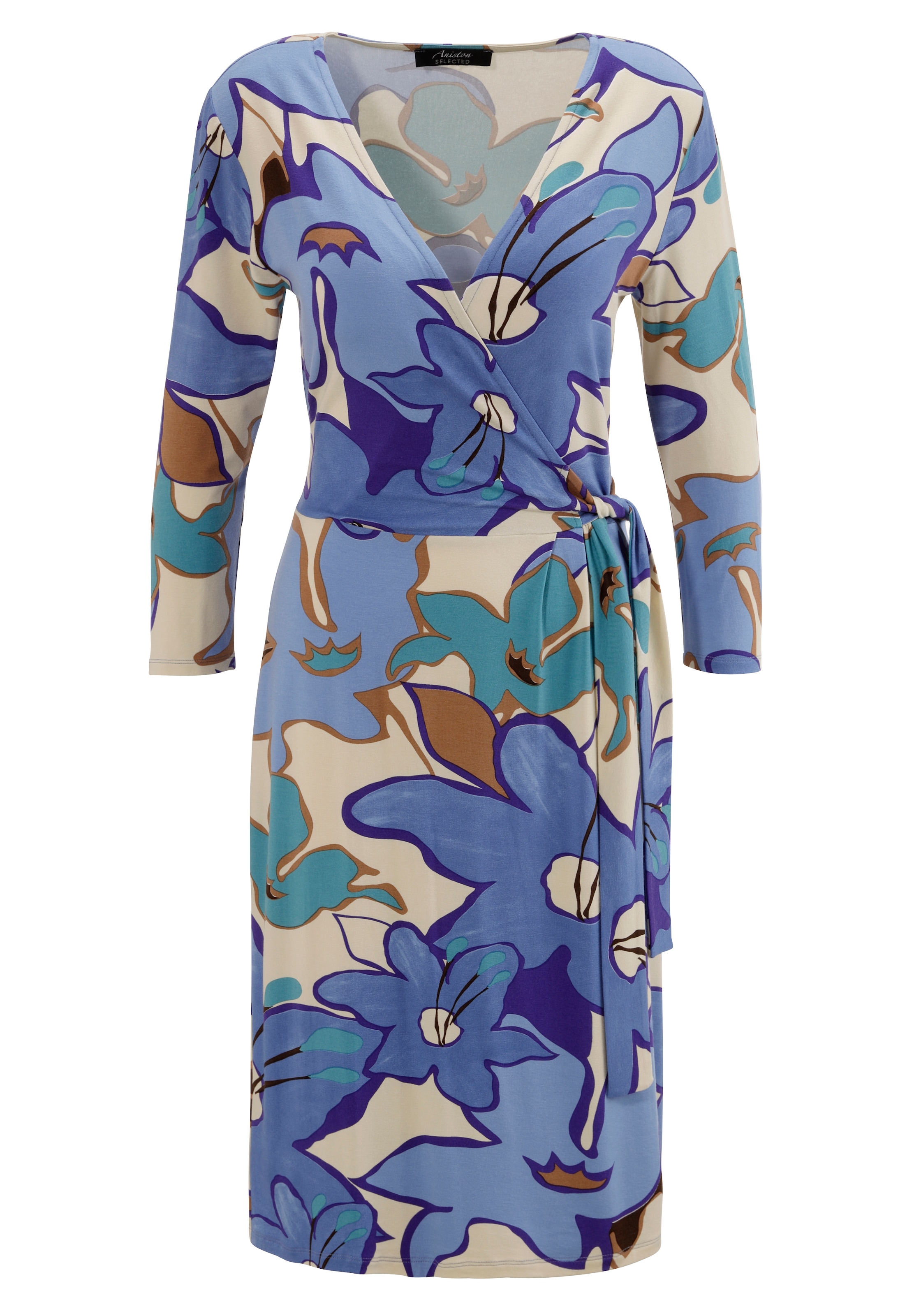 Aniston SELECTED Jerseykleid, in femininer Wickel-Optik - NEUE KOLLEKTION