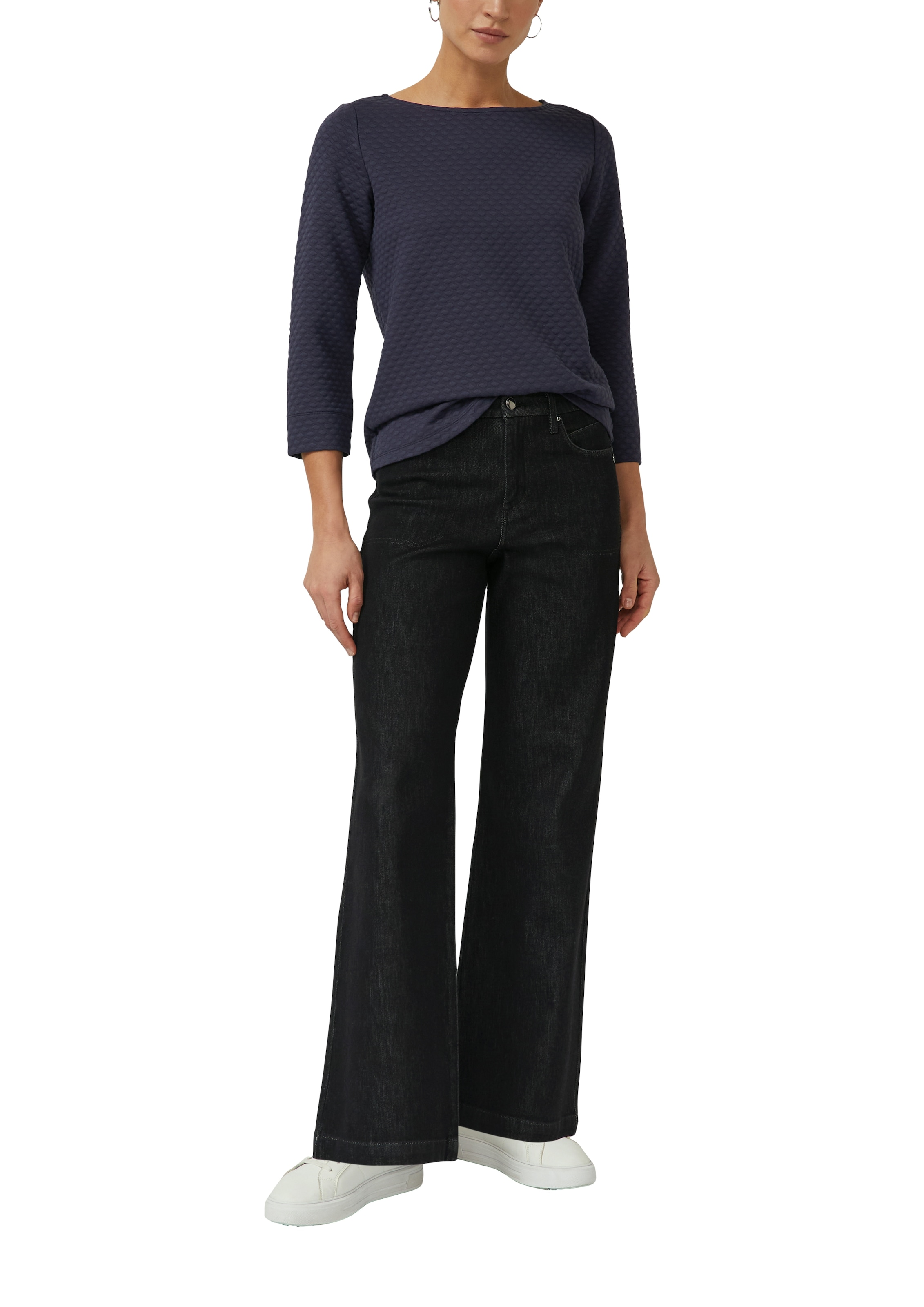 s.Oliver BLACK LABEL Sweatshirt , im Relaxed Fit mit U-Boot-Ausschnitt
