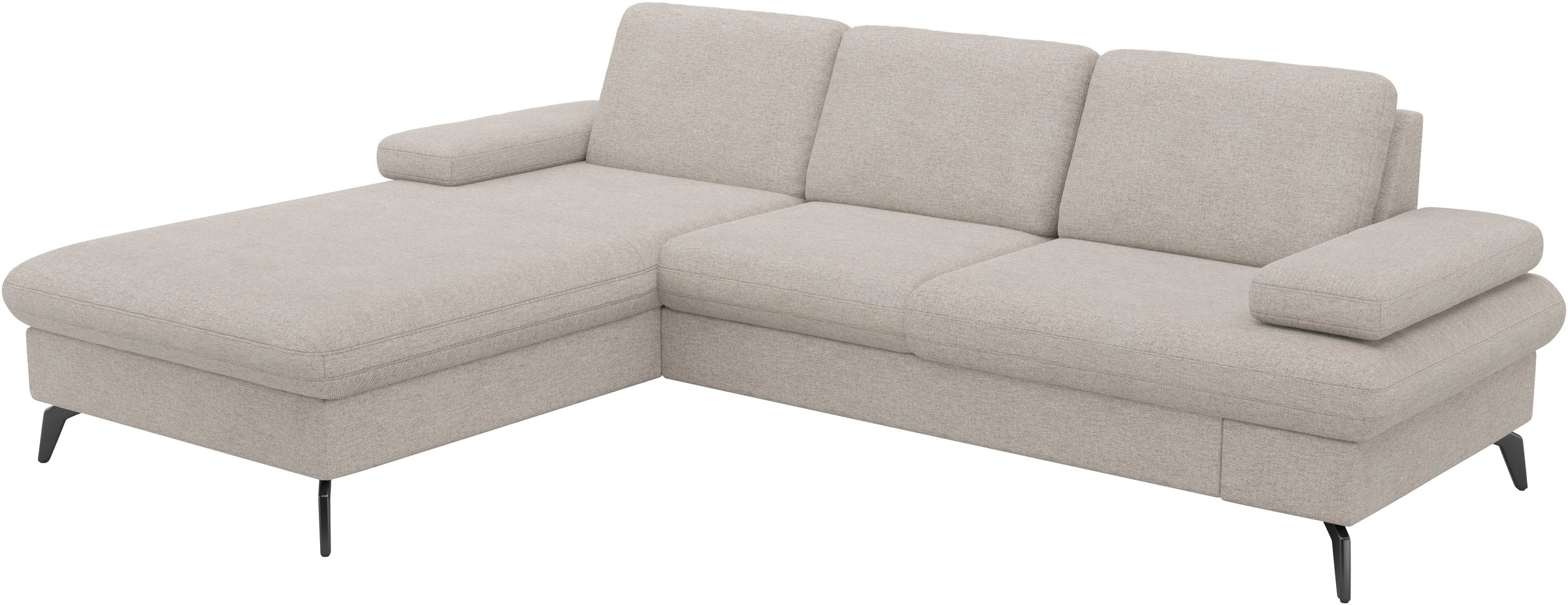 sit&more Ecksofa »Morris Jubi L-Form«, inkl. Armteilfunktion und 1 Zierkissen, wahlweise mit Bettfunktion