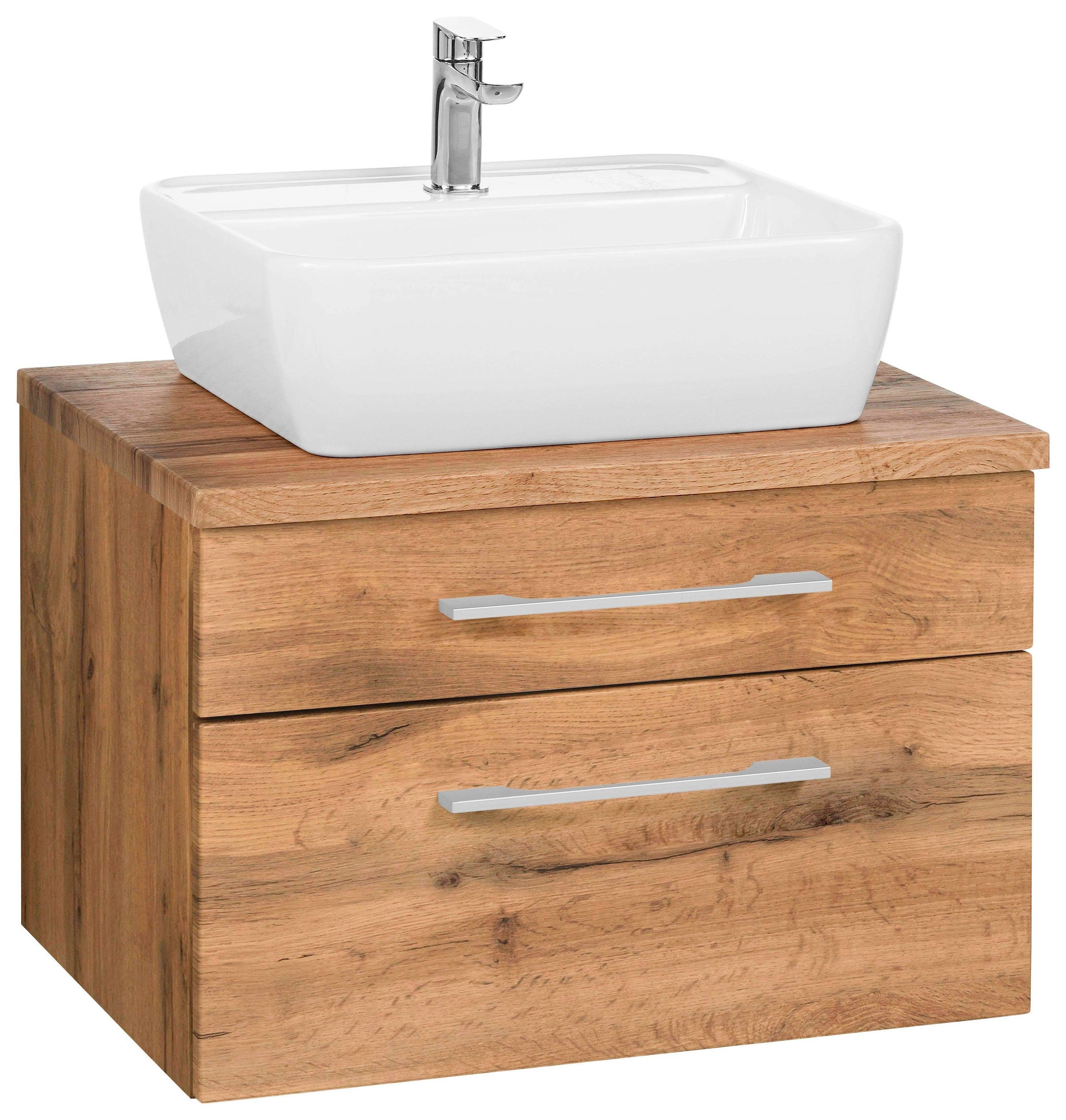 welltime Waschbeckenunterschrank "Davos" Badmöbel, Waschtisch inkl. Waschbecken, Breite 60 cm