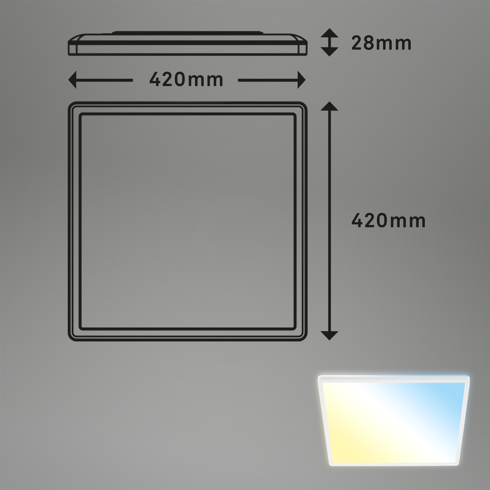 Briloner Leuchten LED Panel »SLIM«