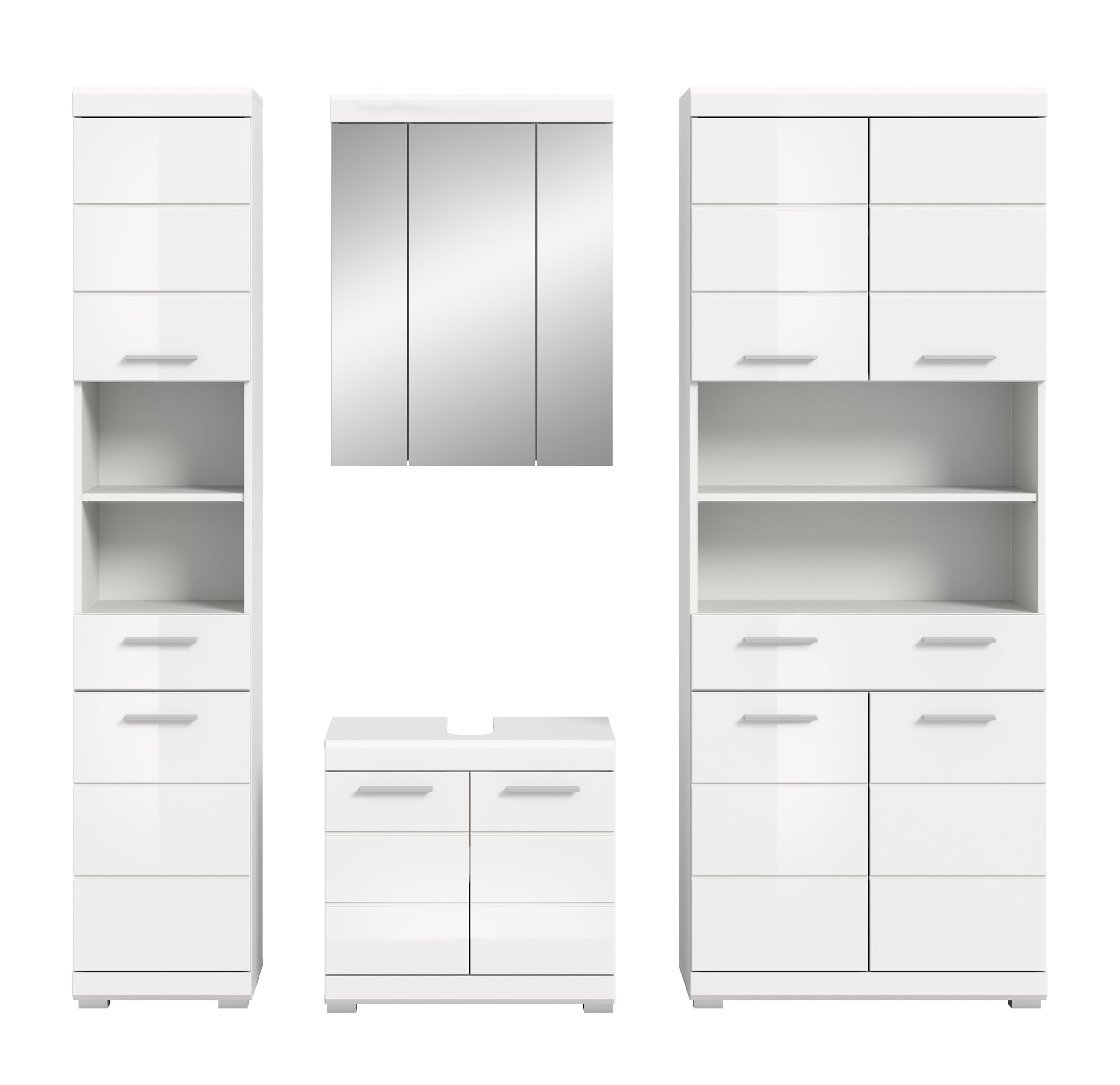 welltime Badmöbel-Set »Siena, 4 teilig, bestehend aus:« Set, TOPSELLER!, 4 Stk. tlg.