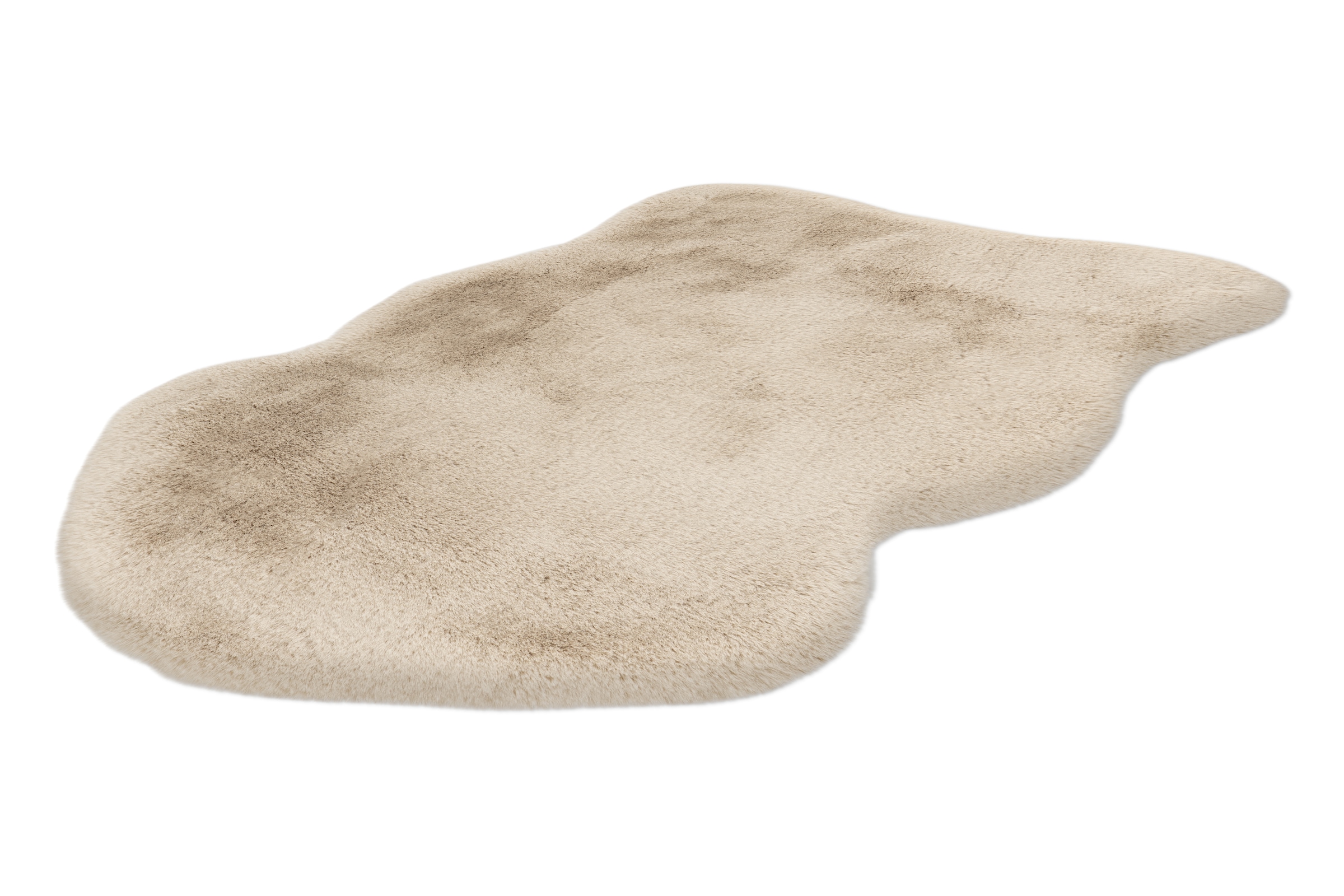 Obsession Fellteppich »Infinity 201« fellförmig 40 mm Höhe Kunstfell, Uni Farben, Kaninchenfell Haptik, supersoft