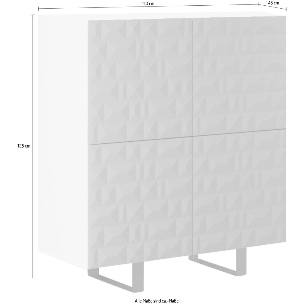 DIVENTA Highboard, Breite 110 cm