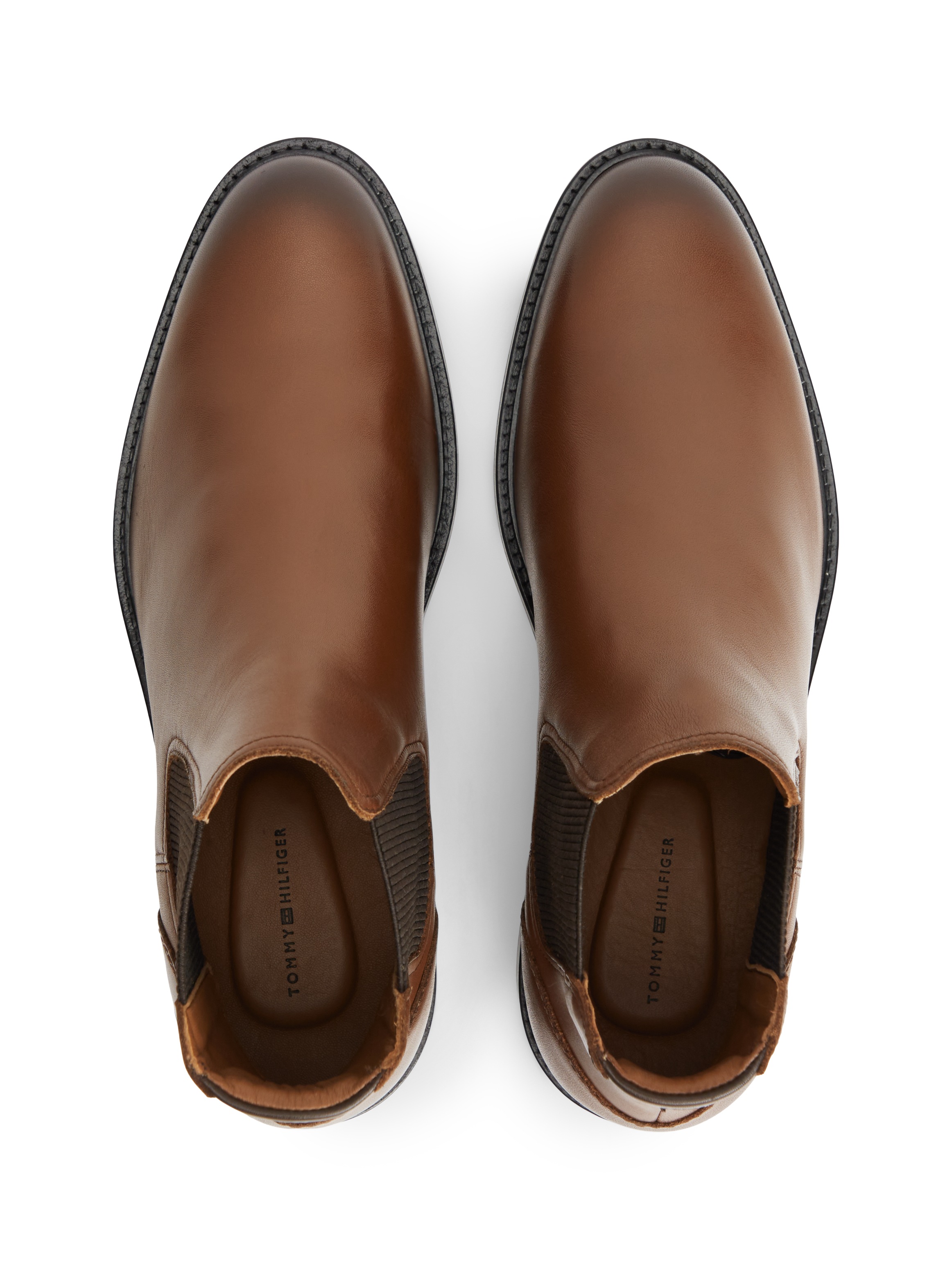 Tommy Hilfiger Chelseaboots »CORPORATE DRESSY LTH CHELSEA«  Stiefelette, Businessboots mit Used Finish