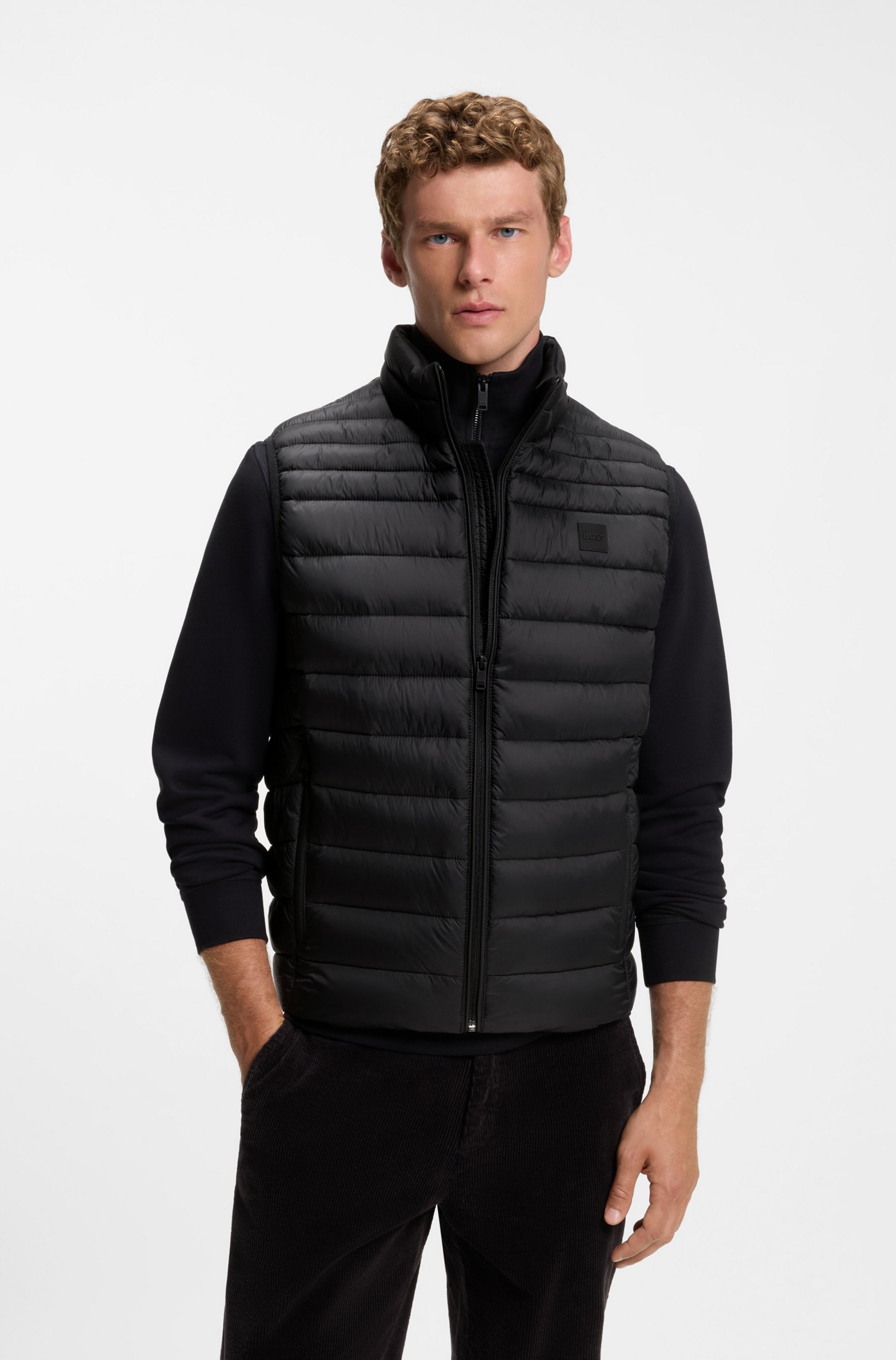 BOSS Weste Odeno 50549243 Schwarz Slim Fit
