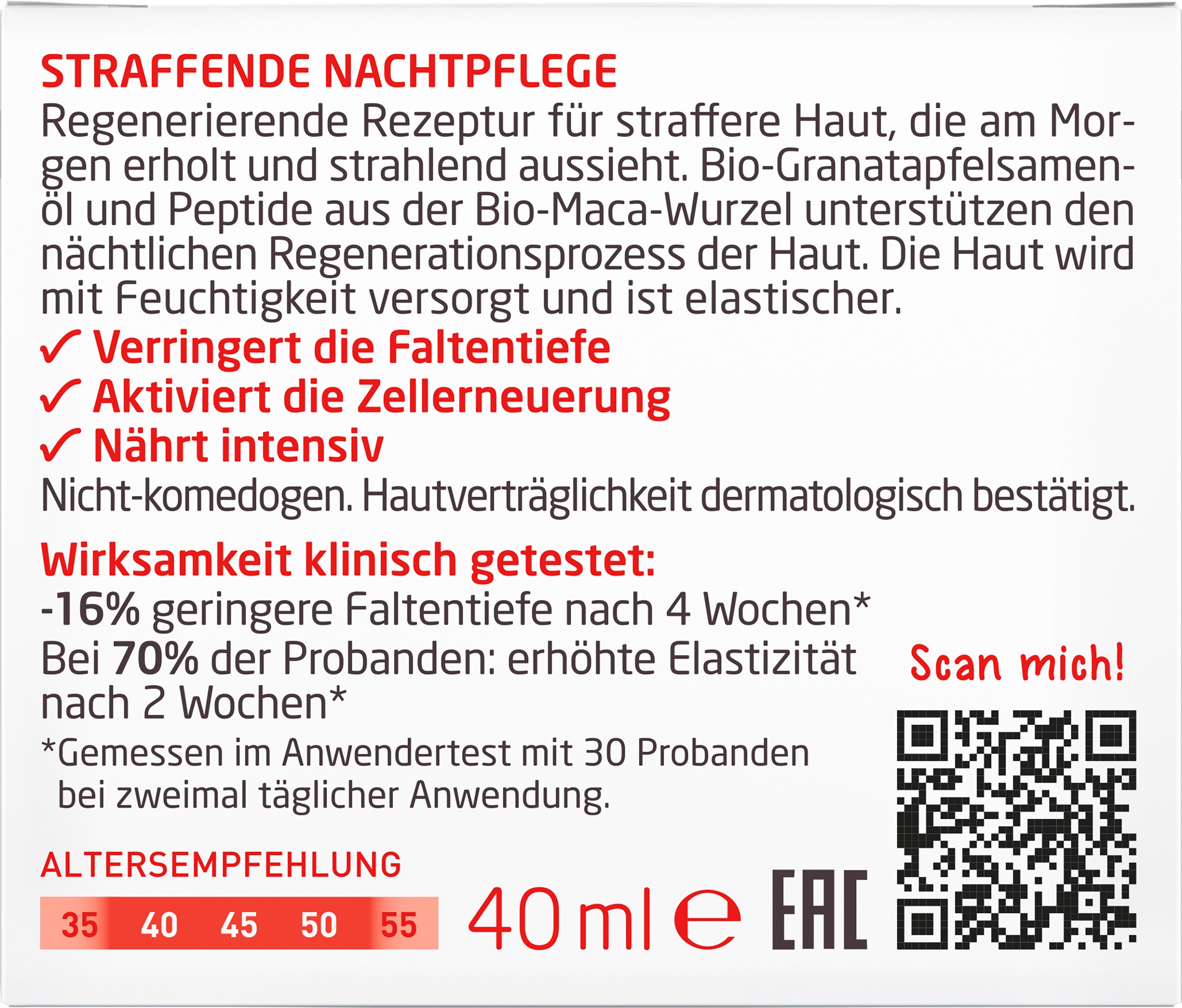 WELEDA Gesichtspflege »Weleda Straffende Nachtpflege Granatapfel & Maca-Peptide« mindert Falten und strafft, regeneriert die Haut über Nacht