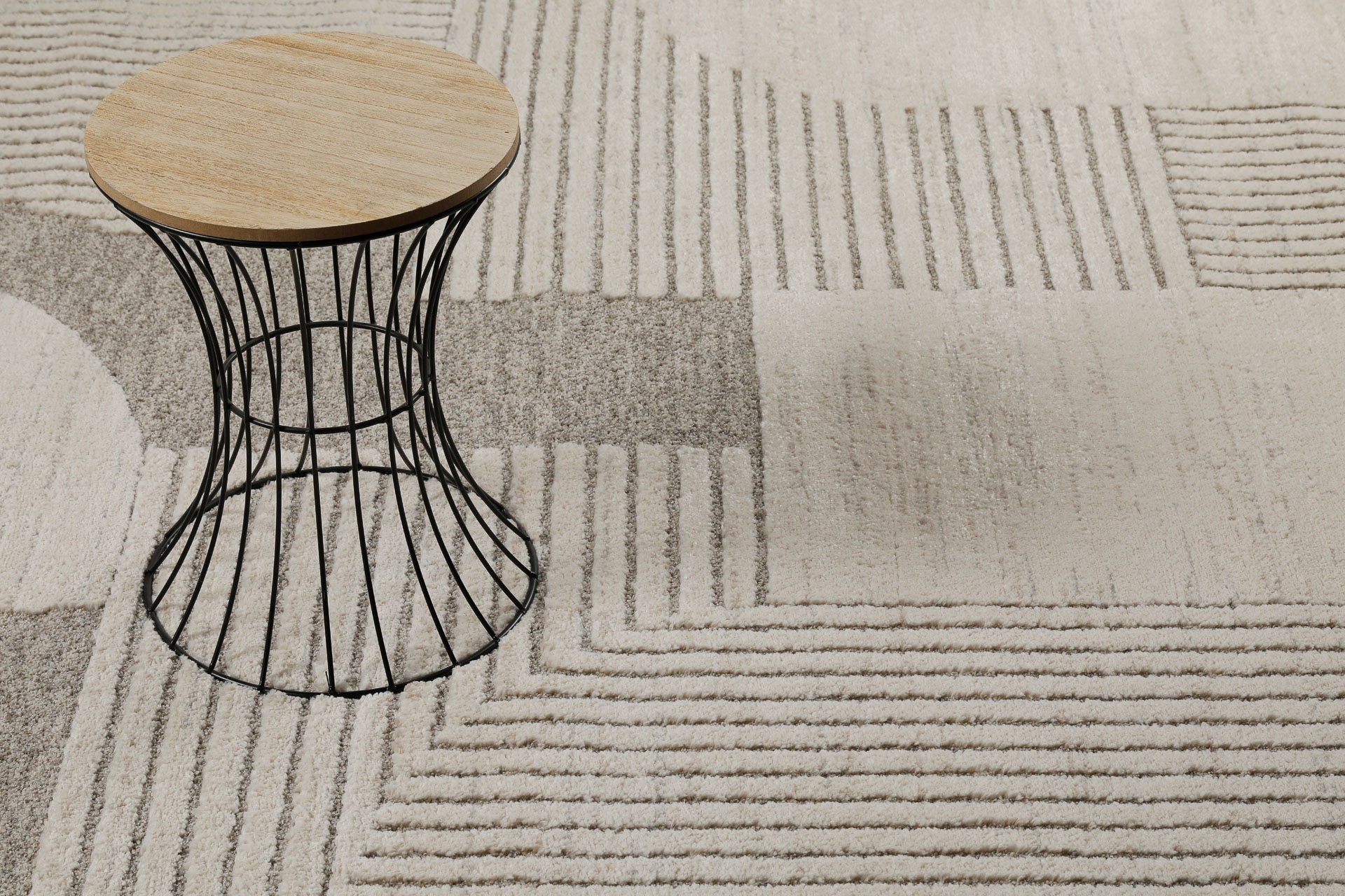 Wecon home Teppich »Mats« rechteckig 18 mm Höhe Gewebt, Hoch-Tief, pflegeleicht, Retro Design, Scandi, Wohnzimmer