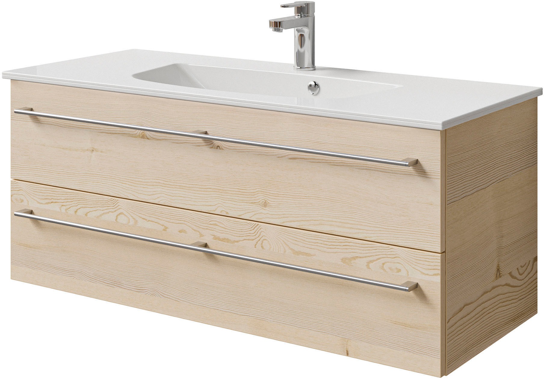 Saphir Waschtisch "Serie 6025 Mineralmarmor-Waschtisch mit Unterschrank, 117 cm breit" 2 Stk. tlg. Waschplatz mit 2 Schubladen, hängend, verschiedene Ausführungen