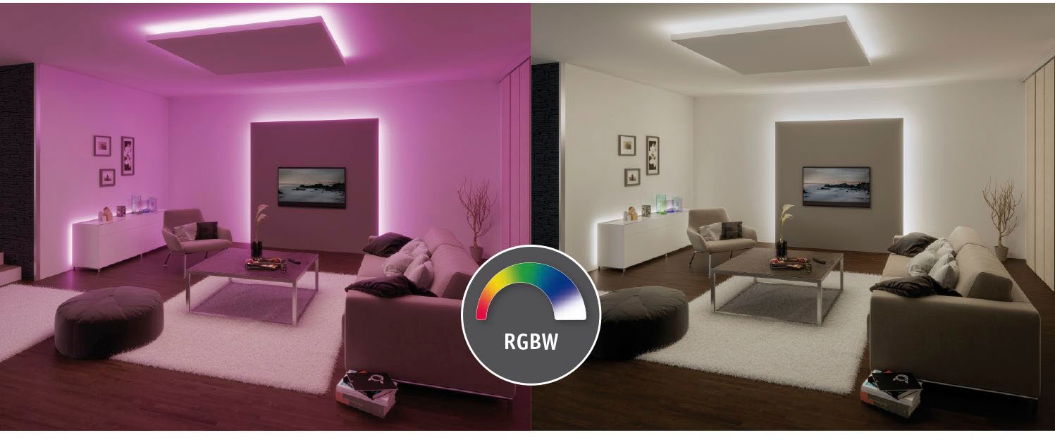 Paulmann LED-Streifen »MaxLED 500 Basisset 1,5m RGBW+ IP44 18W 440lm/m beschichtet«, 1 St.-flammig