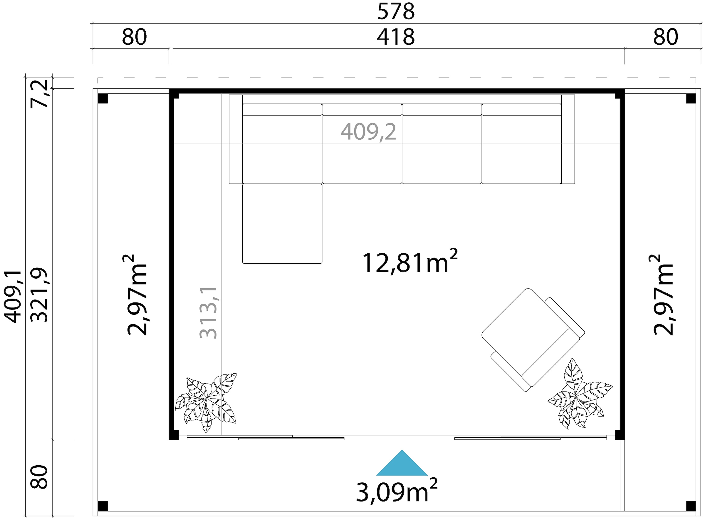 LASITA MAJA Gartenhaus »DOMEO 4 LOGGIA« in verschiedenen Farben