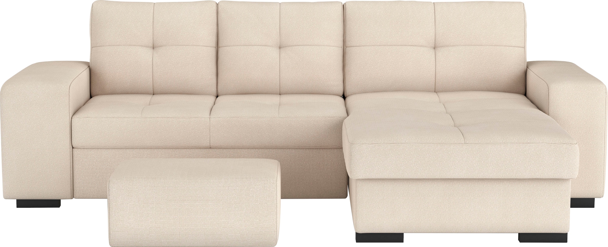 COTTA Ecksofa »Mattina L-Form«, mit Hocker, wahlweise mit Bettfunktion & Bettkasten
