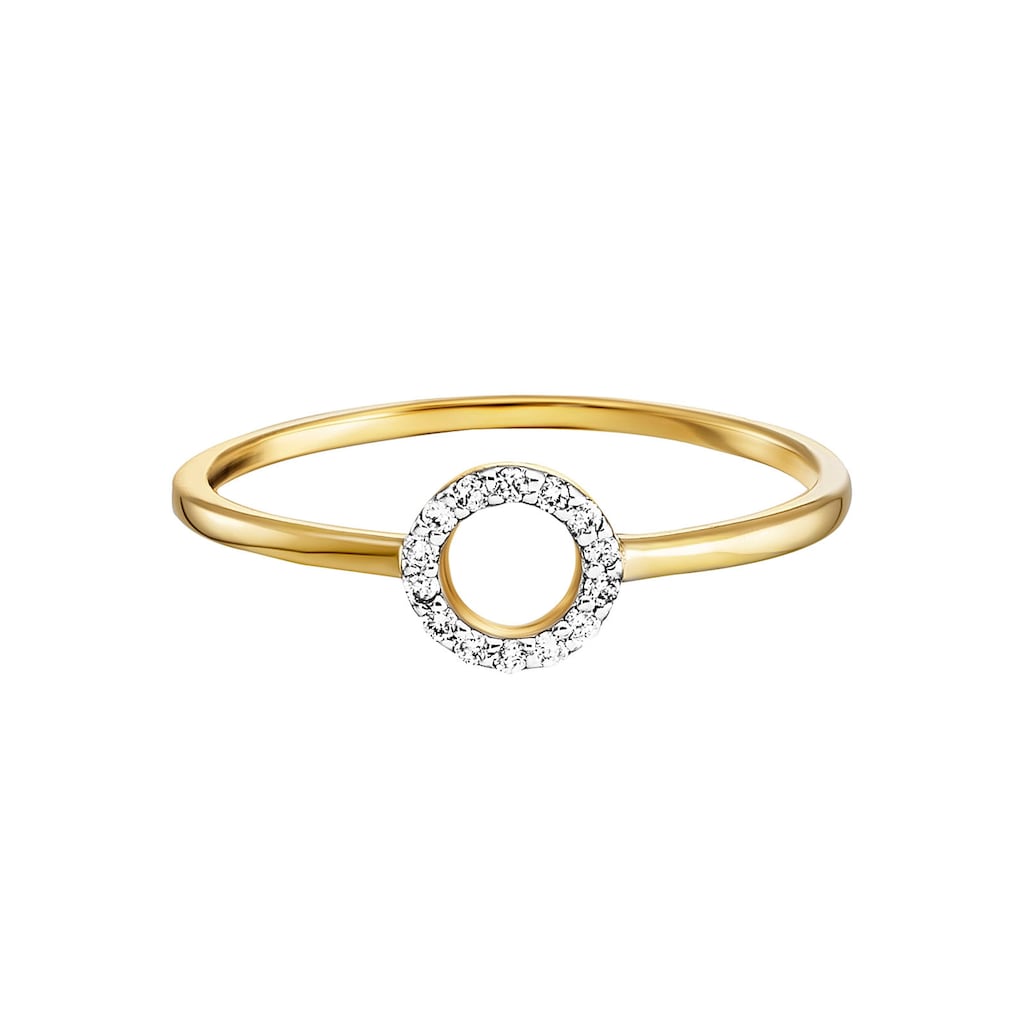 Julie Julsen Gold Diamantring »CIRCLE, KREIS, RUND, JJGRG01006.DI«