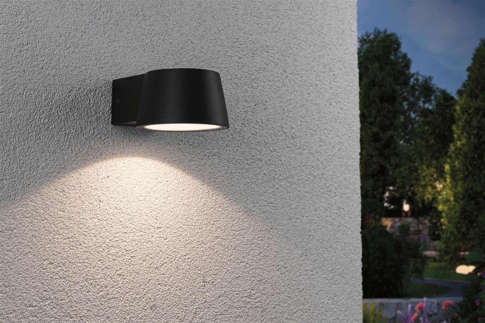 Paulmann LED Außen-Wandleuchte »Capea IP44 96x128mm 3000K 6W 500lm 230V Anthrazit Aluminium«, 1 flammig