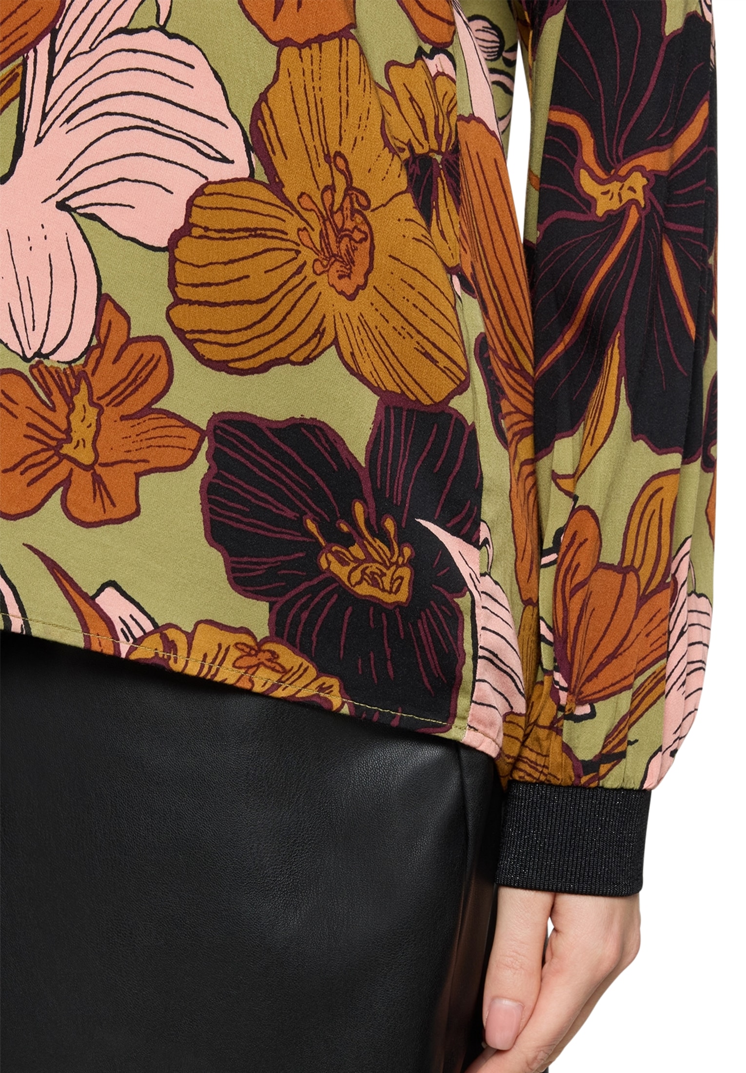 Cartoon Klassische Bluse »Oversize-Bluse mit Rippbündchen«