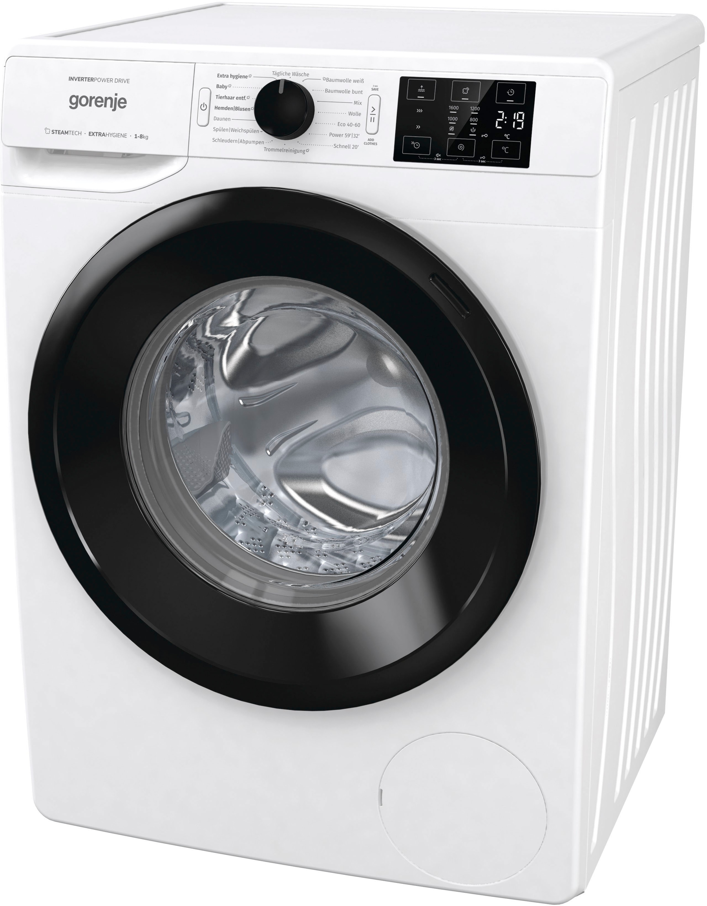 GORENJE Waschmaschine, WNEI86APS, 3 mit Garantie kg, 8 XXL U/min Jahren 1600
