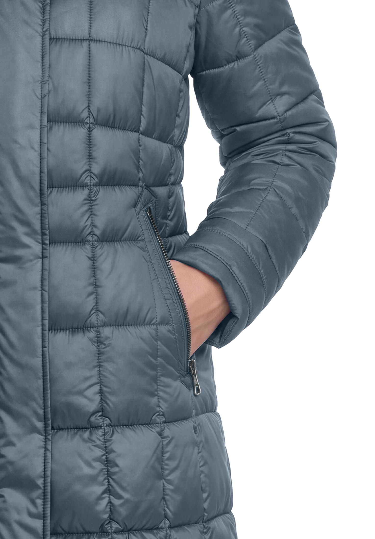 Gil Bret Steppmantel Winterjacke mit abnehmbarer Kapuze und Reißverschluss