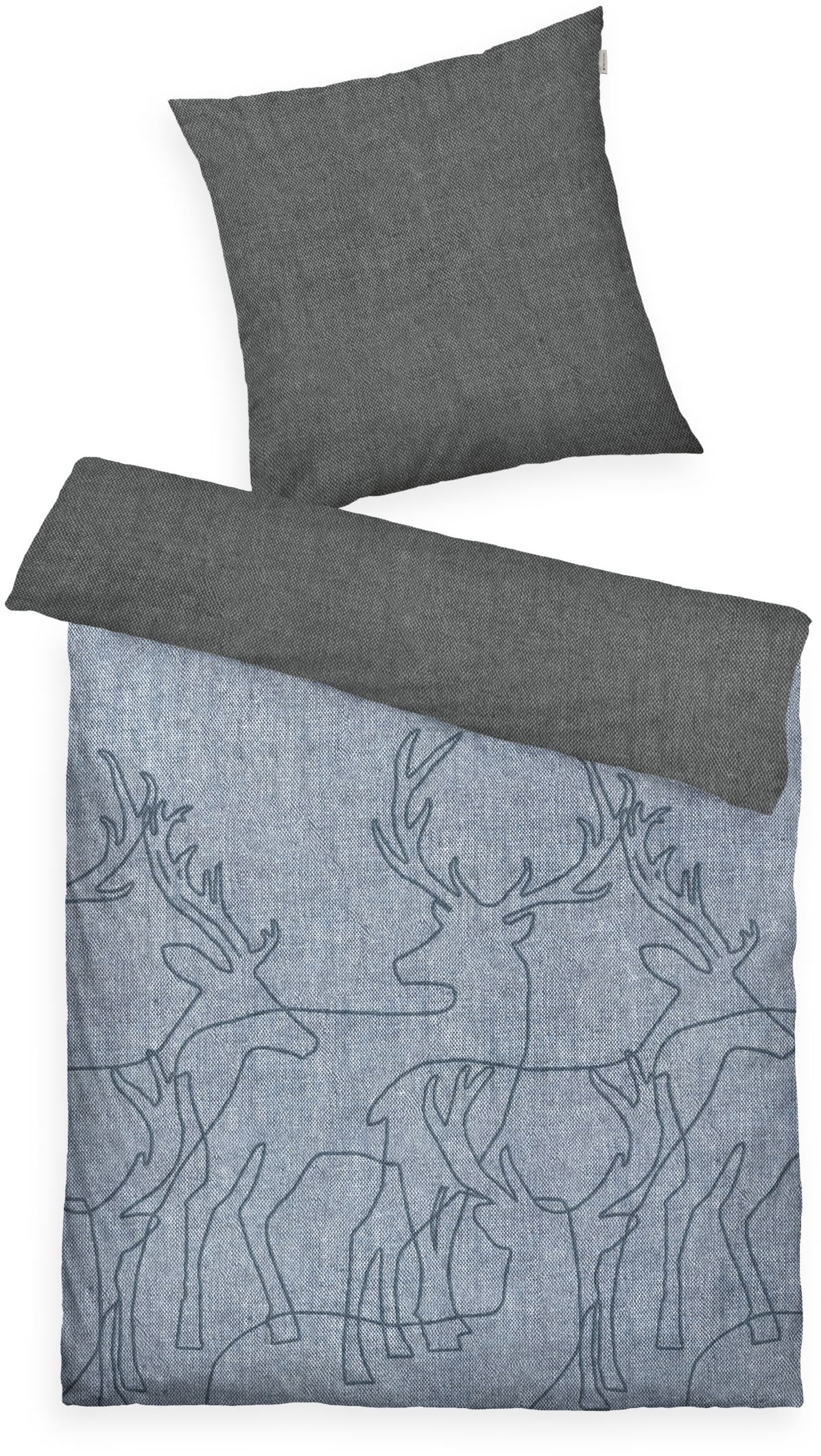 TOM TAILOR HOME Wendebettwäsche »Lennart in Gr. 135x200, 155x220 oder 200x200 cm, ideal für Weihnachten« 2 Stk. Flanell kuschelig warm im Winter, Weihnachtsbettwäsche aus Baumwolle