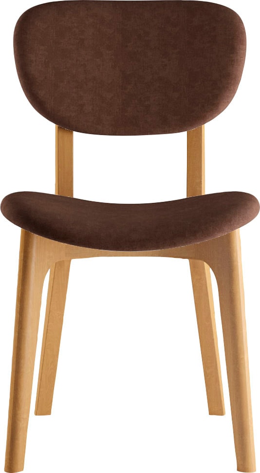 Home affaire Stuhl »COZY Made in Italy« (Set) 2 Stk.Gestell in Buche, Kirsch- oder Nussbaum, Massivholz, Design Stuhl