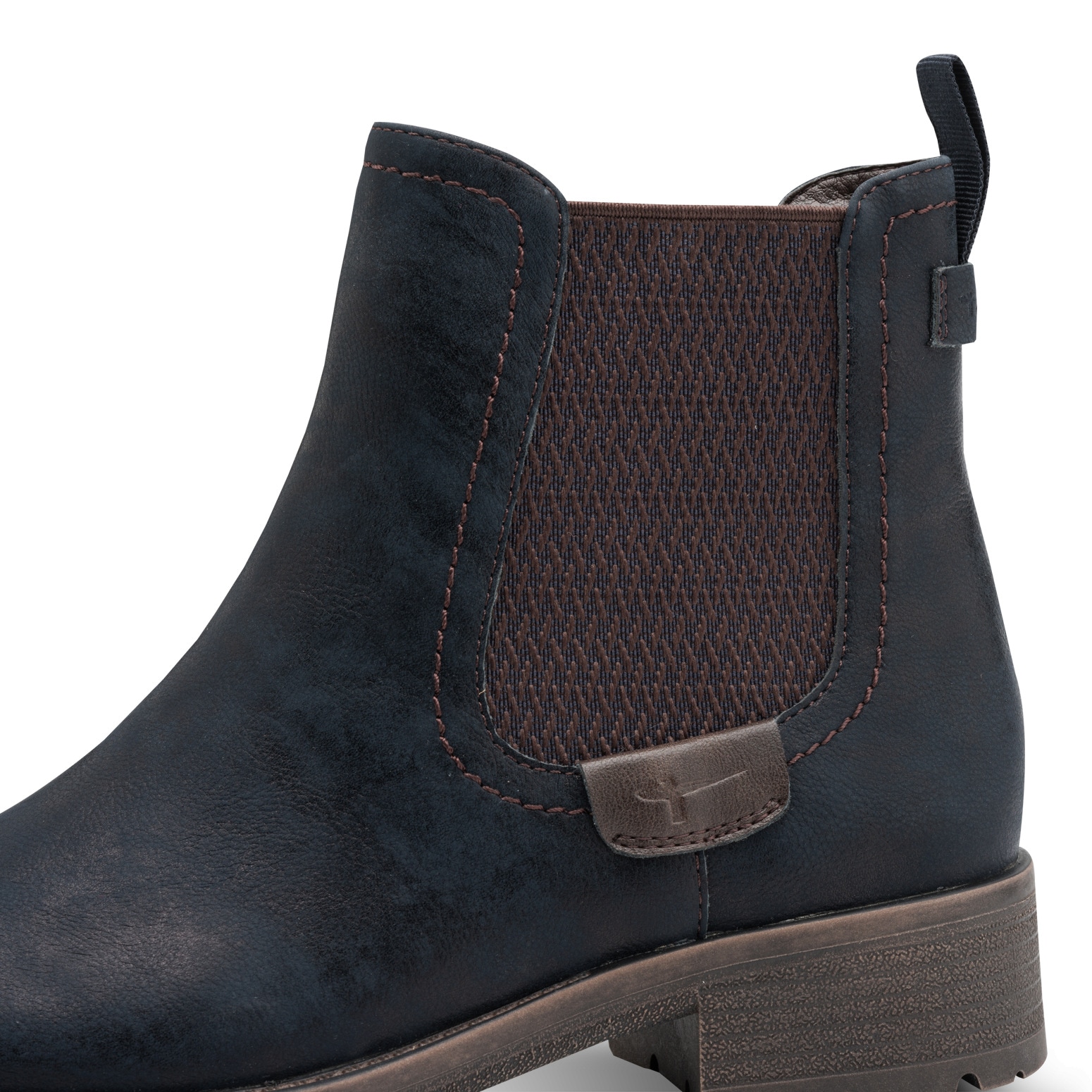 Tamaris Chelseaboots  , Blockabsatz, Stiefelette, Schlupfschuh im Used Look