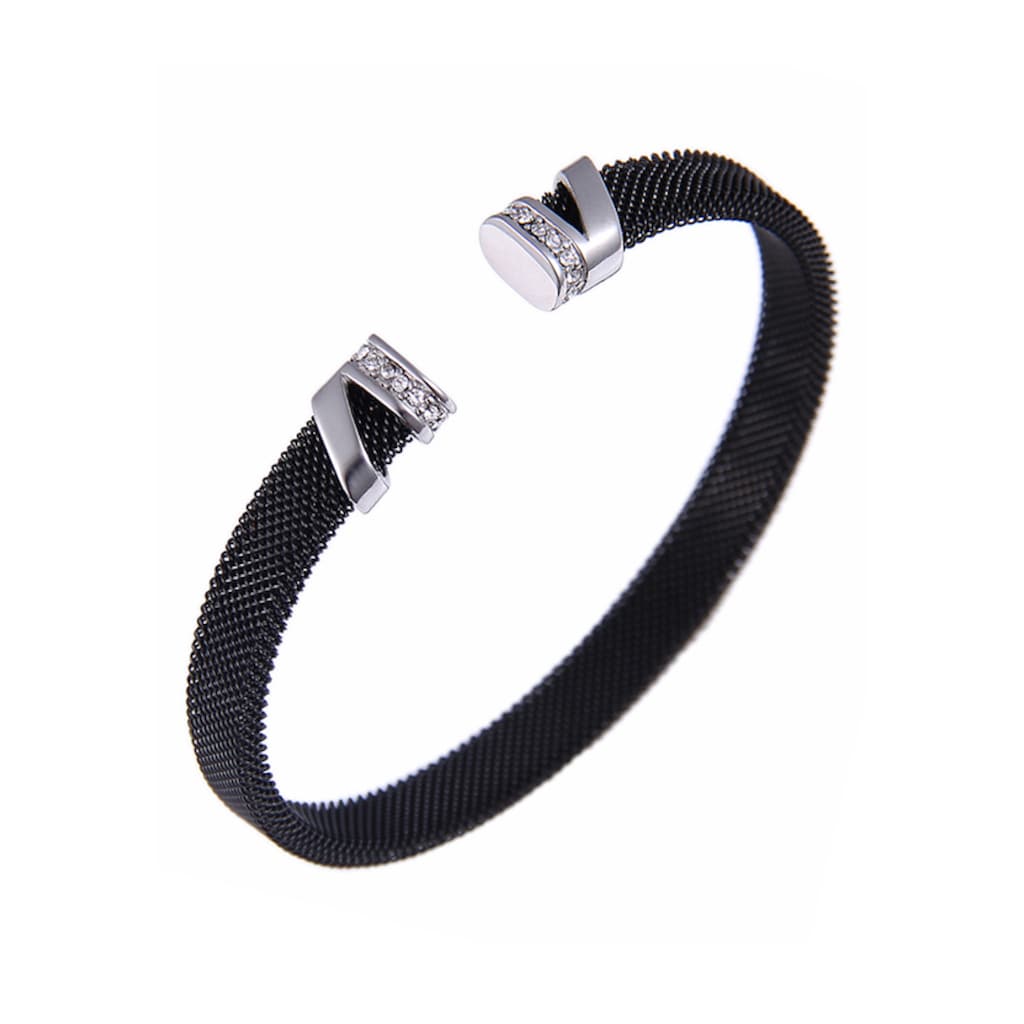 Firetti Armspange »Schmuck Geschenk Armschmuck Armband Meschkette Glitzer«, mit Zirkonia (synth.)