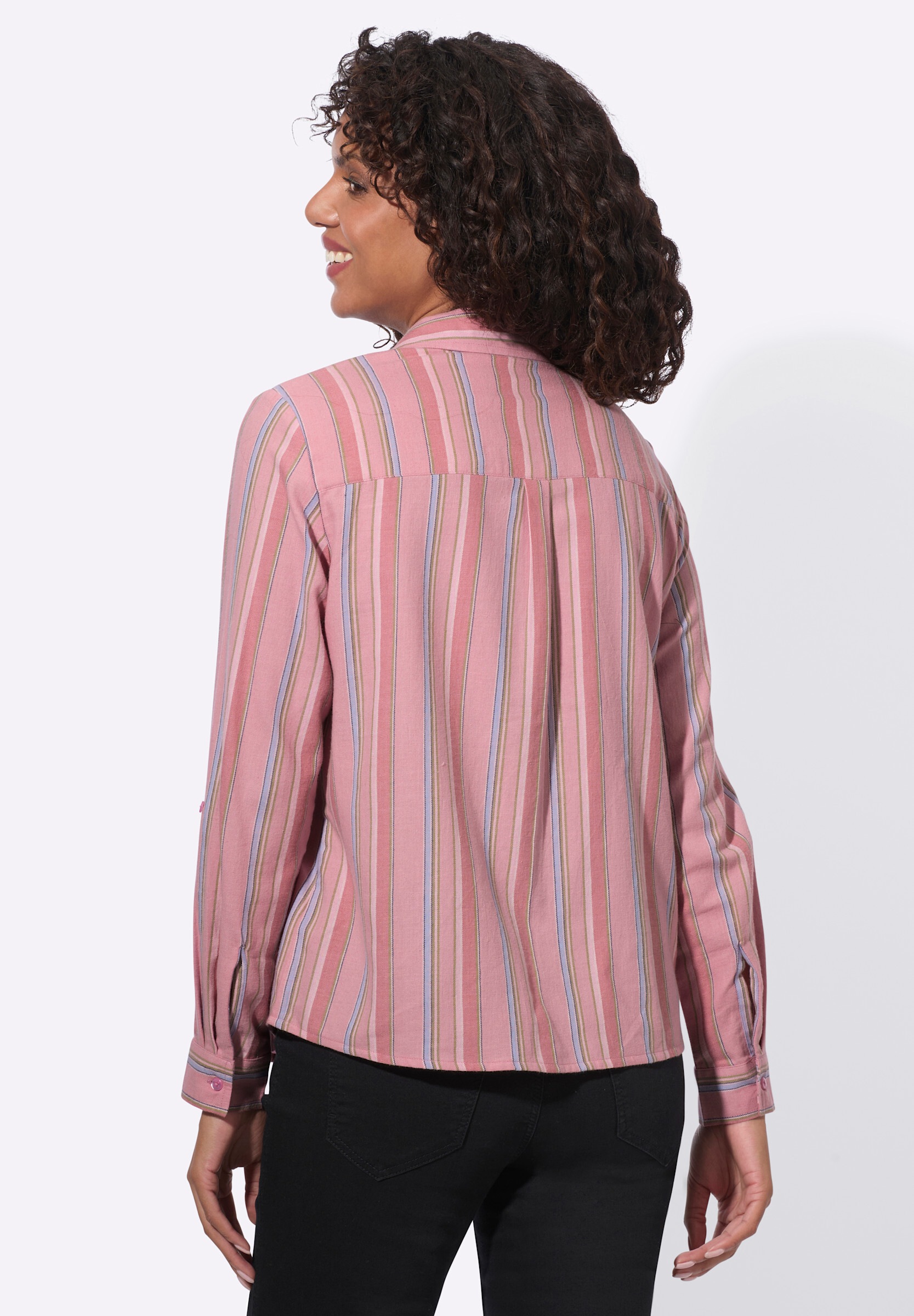 Witt Klassische Bluse »Flanell-Bluse Flanellbluse im garngefärbten Streifenmuster«