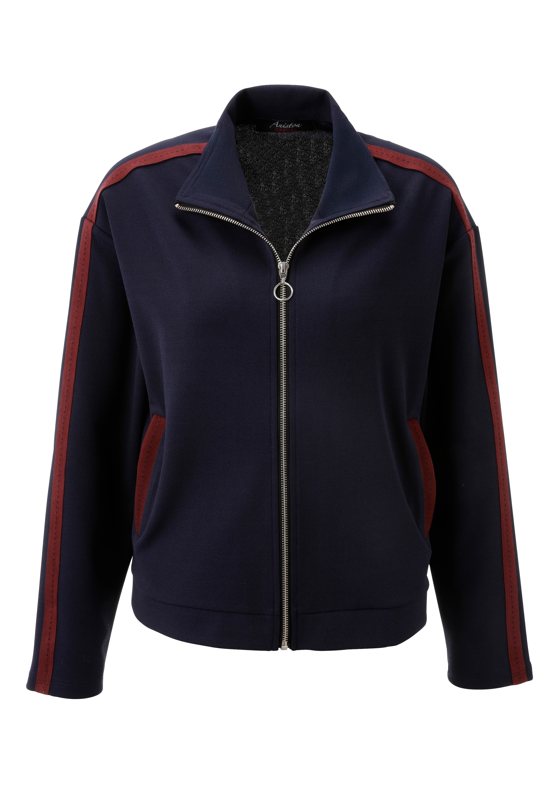 Aniston CASUAL Kurzjacke mit Tapes an den Eingrifftaschen und langen Ärmeln - NEUE KOLLEKTION