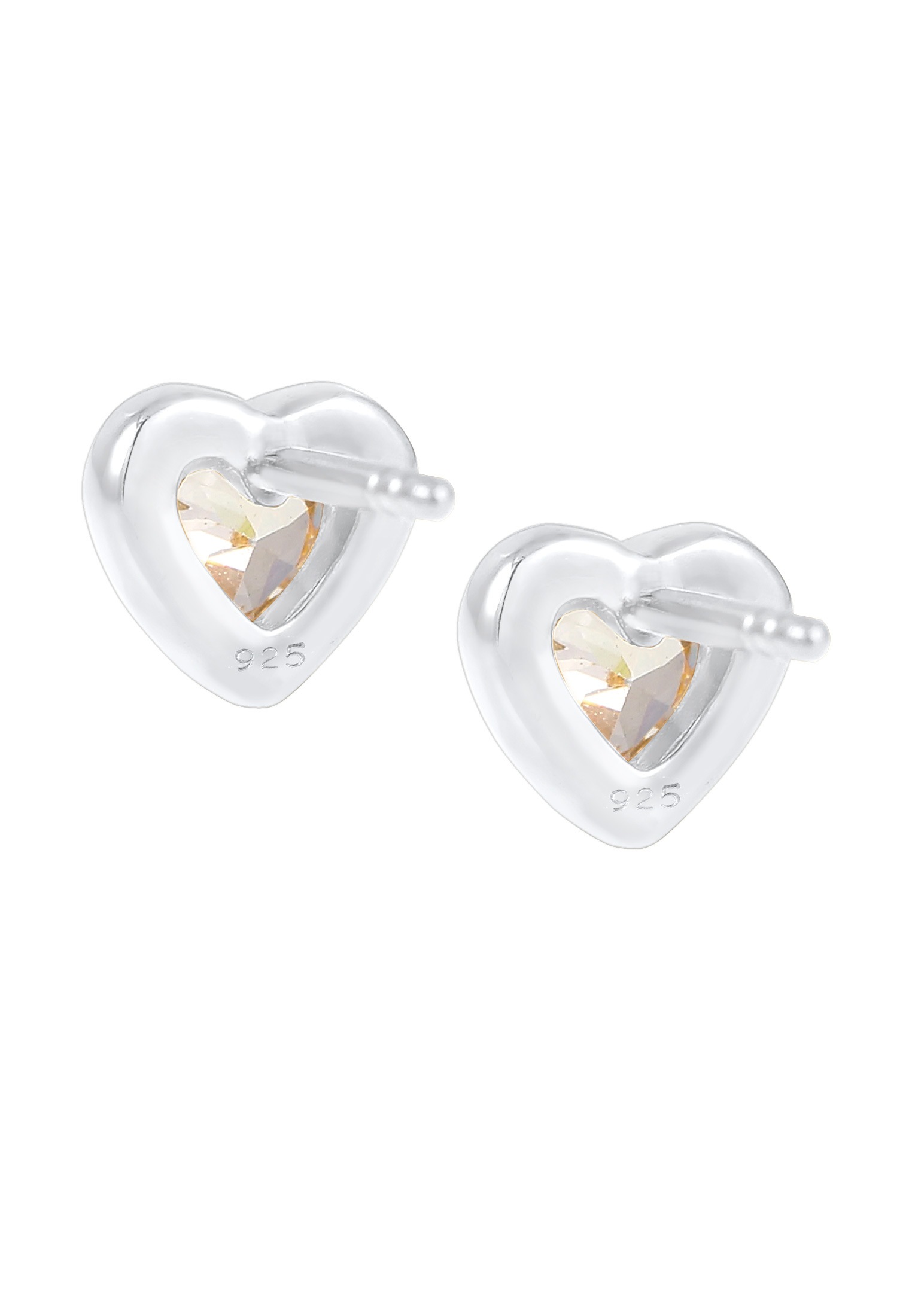 Elli Paar Ohrstecker »Ohrringe Herz Liebe Symbol Zirkonia 925 Silber«