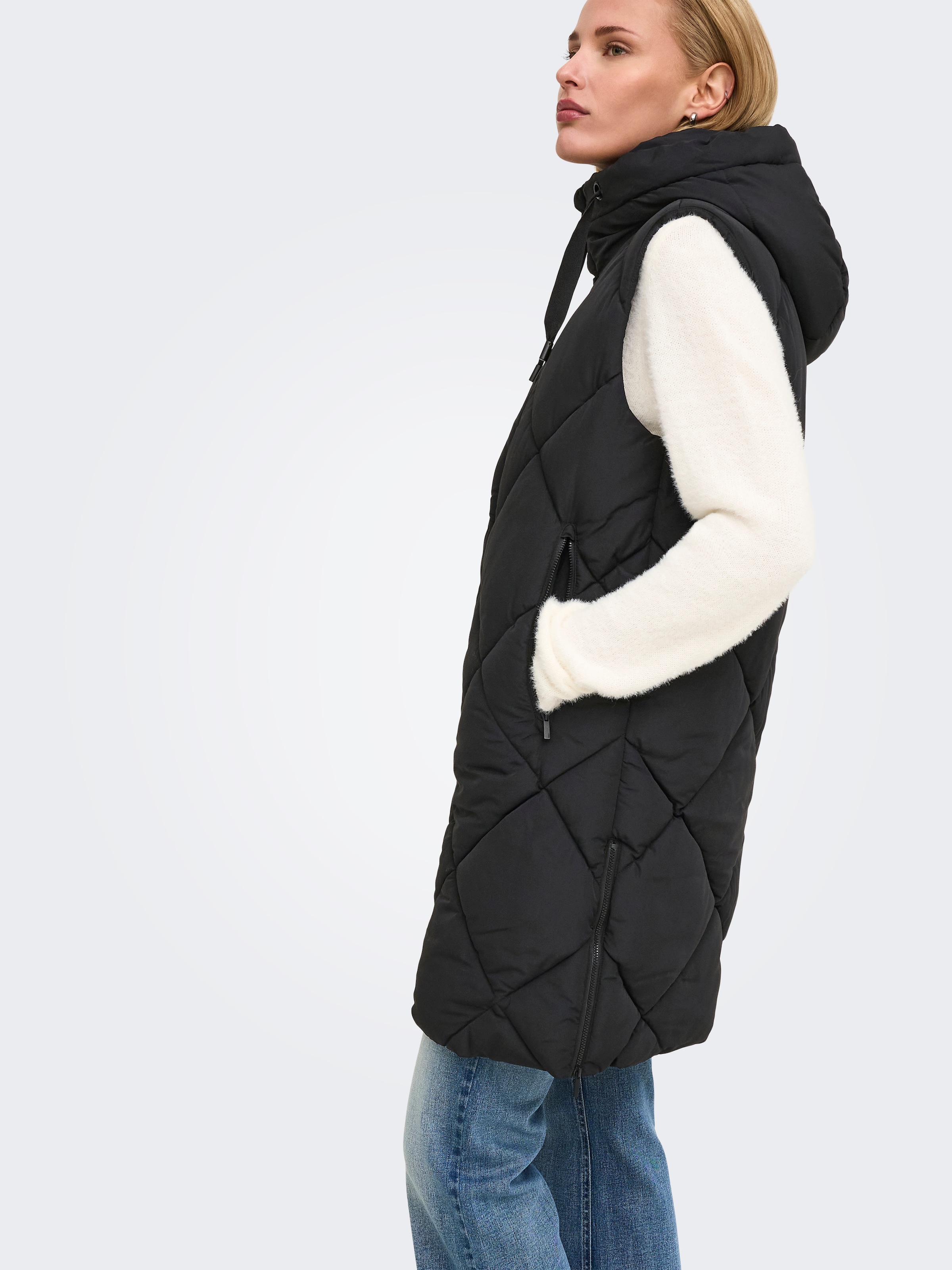 ONLY Steppweste »ONLMAGGI HOOD WAISTCOAT CC OTW« Kunstfaser