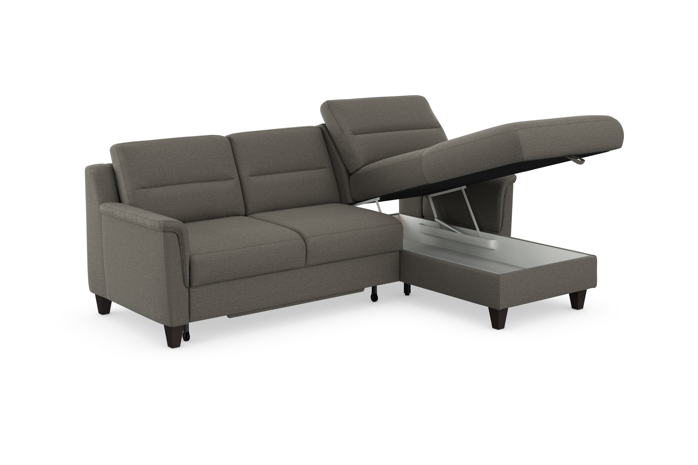 sit&more Ecksofa »Farö L-Form«, inklusive Federkern, wahlweise mit Bettfunktion und Bettkasten