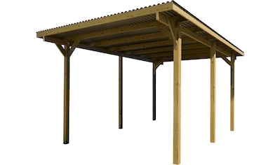 Einzelcarport »606 Gr.1«, Holz, 250 cm, braun