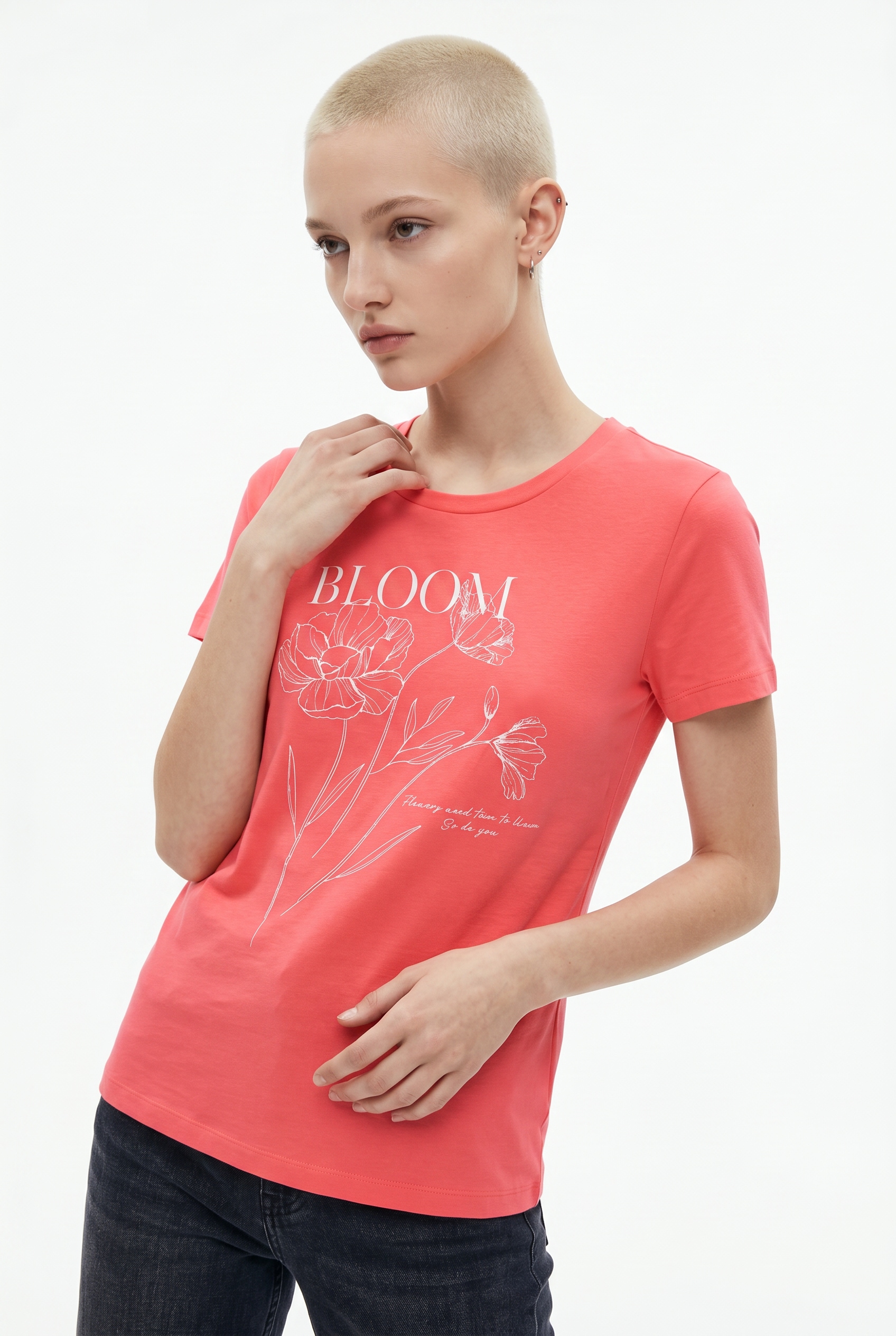 Vero Moda Kurzarmshirt »VMJILIADA S/S T-SHIRT JRS BTQ« Baumwolle