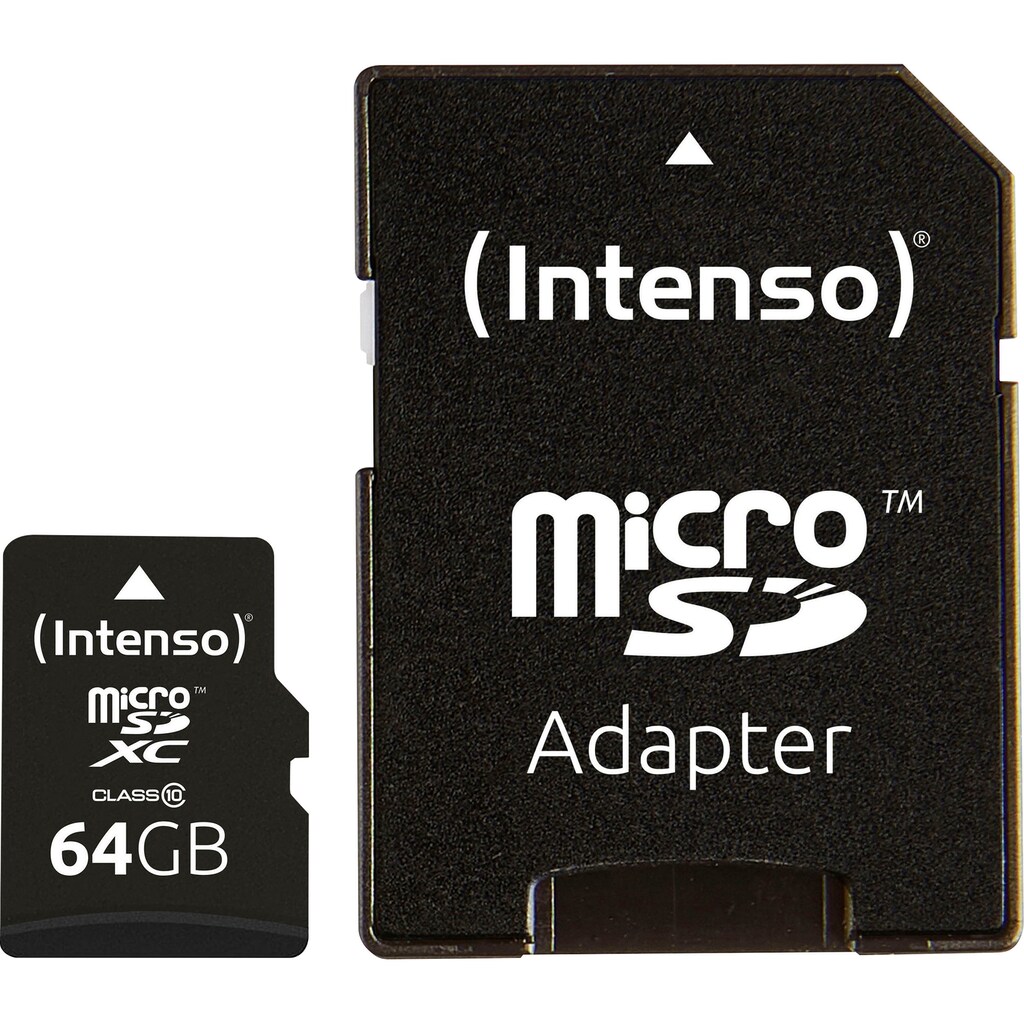 Intenso Speicherkarte »microSDHC Class 10 + SD-Adapter«, (20 MB/s Lesegeschwindigkeit)