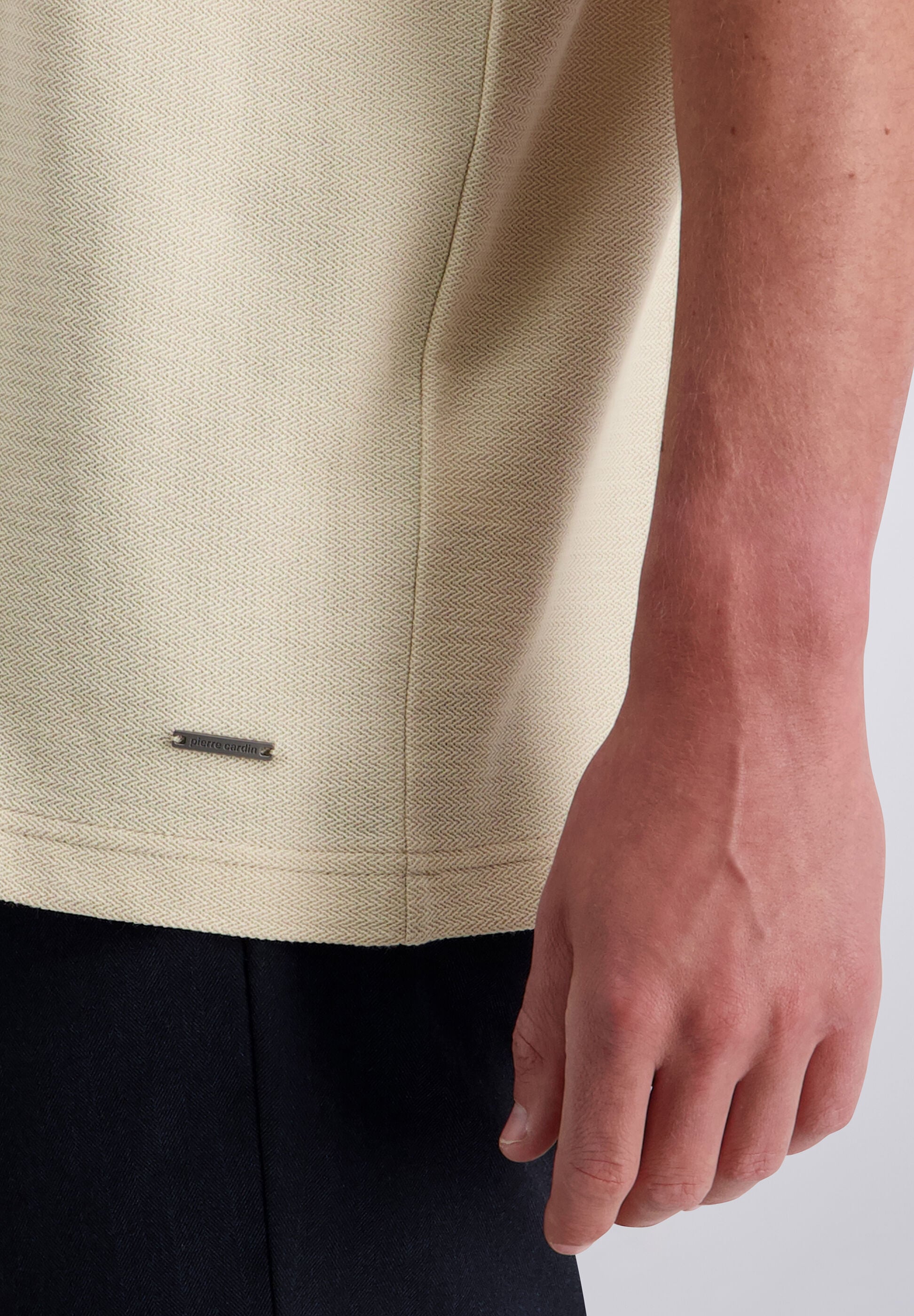 Pierre Cardin T-Shirt »Pierre Cardin T-Shirt« mit feiner Fischgrat-Struktur