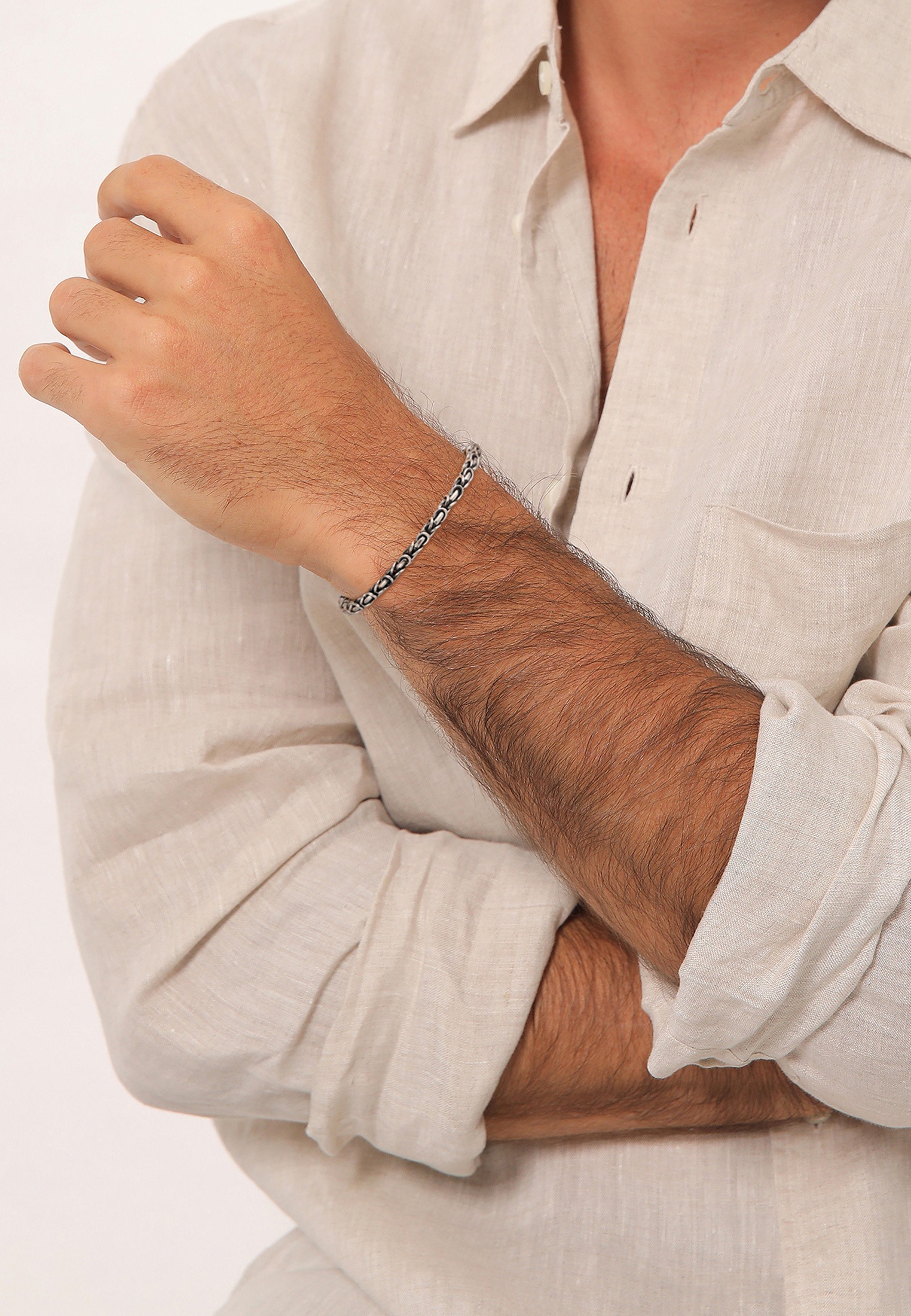 Kuzzoi Armkette »Armband Königskette Basic 925 Silber«