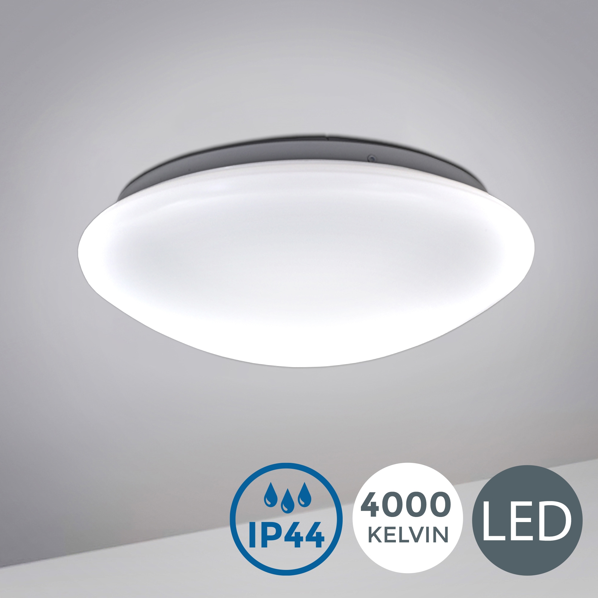 B.K.Licht LED Deckenleuchte, 1 flammig-flammig, LED Bad Deckenlampe Design  Deckenstrahler IP44 Badezimmer Küche Flur online kaufen | mit 3 Jahren XXL  Garantie