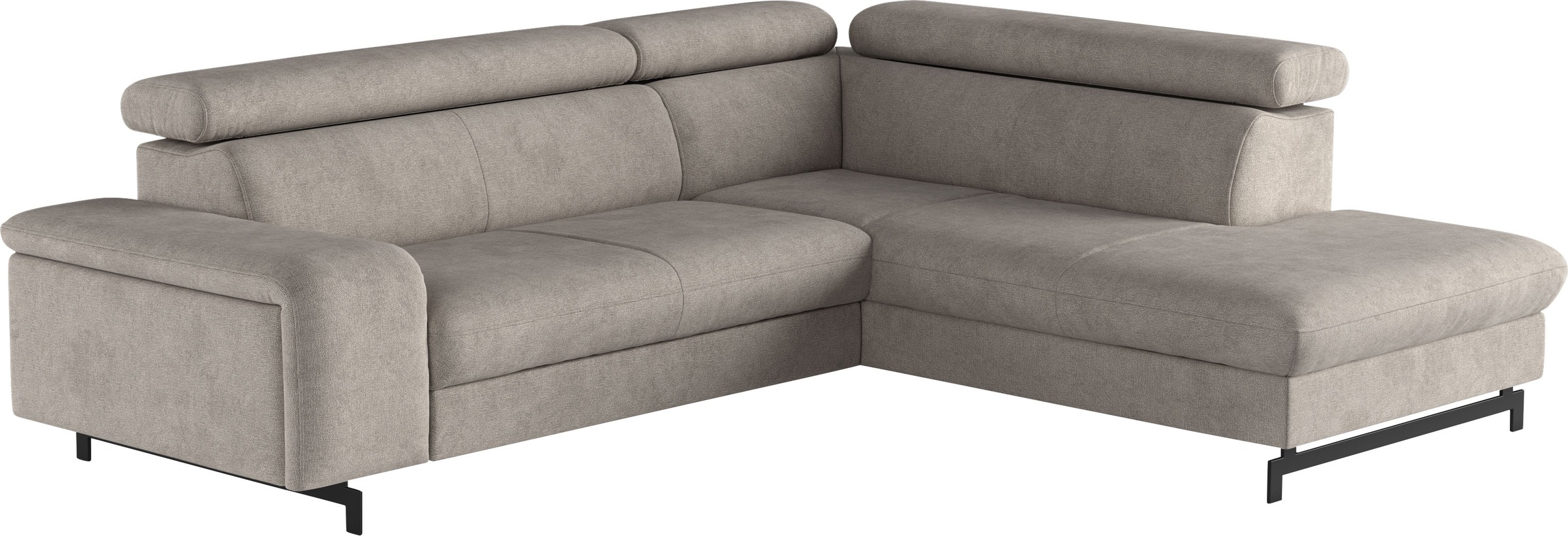 COTTA Ecksofa »Emma L-Form, B: 262 cm« mit Kopfteilverstellung, optional Bettfunktion & Bettkasten