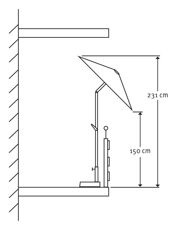 Schneider Schirme Balkonschirm »Salerno, TOPSELLER!« mit Schutzhülle, ohne Schirmständer