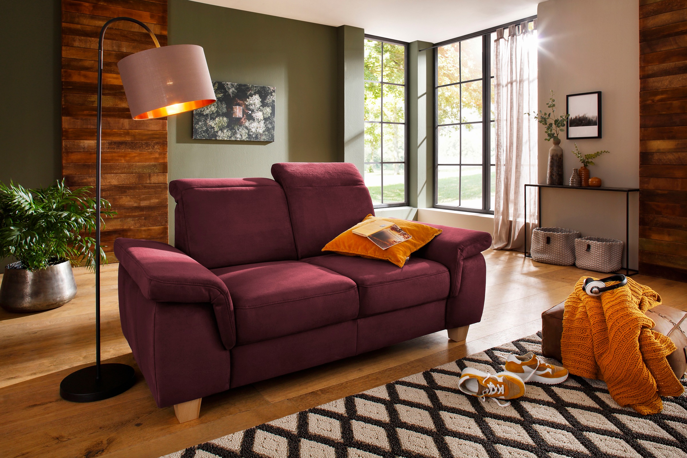 Home affaire 2-Sitzer »Dalia« mit Federkernpolsterung, wahlweise auch mit Kopftteilverstellung