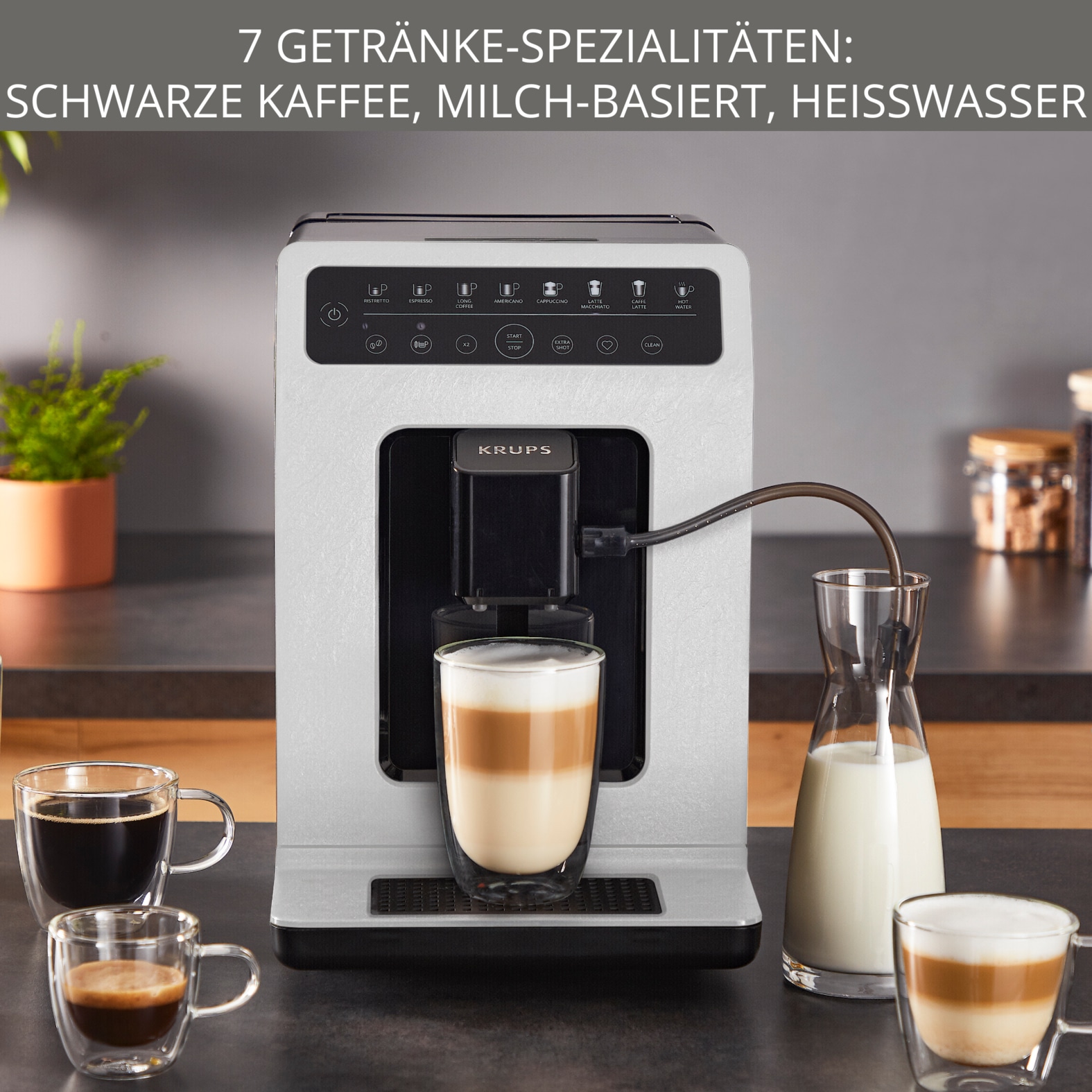 Krups Kaffeevollautomat »EA897A Evidence ECOdesign« Touch-Steuerung