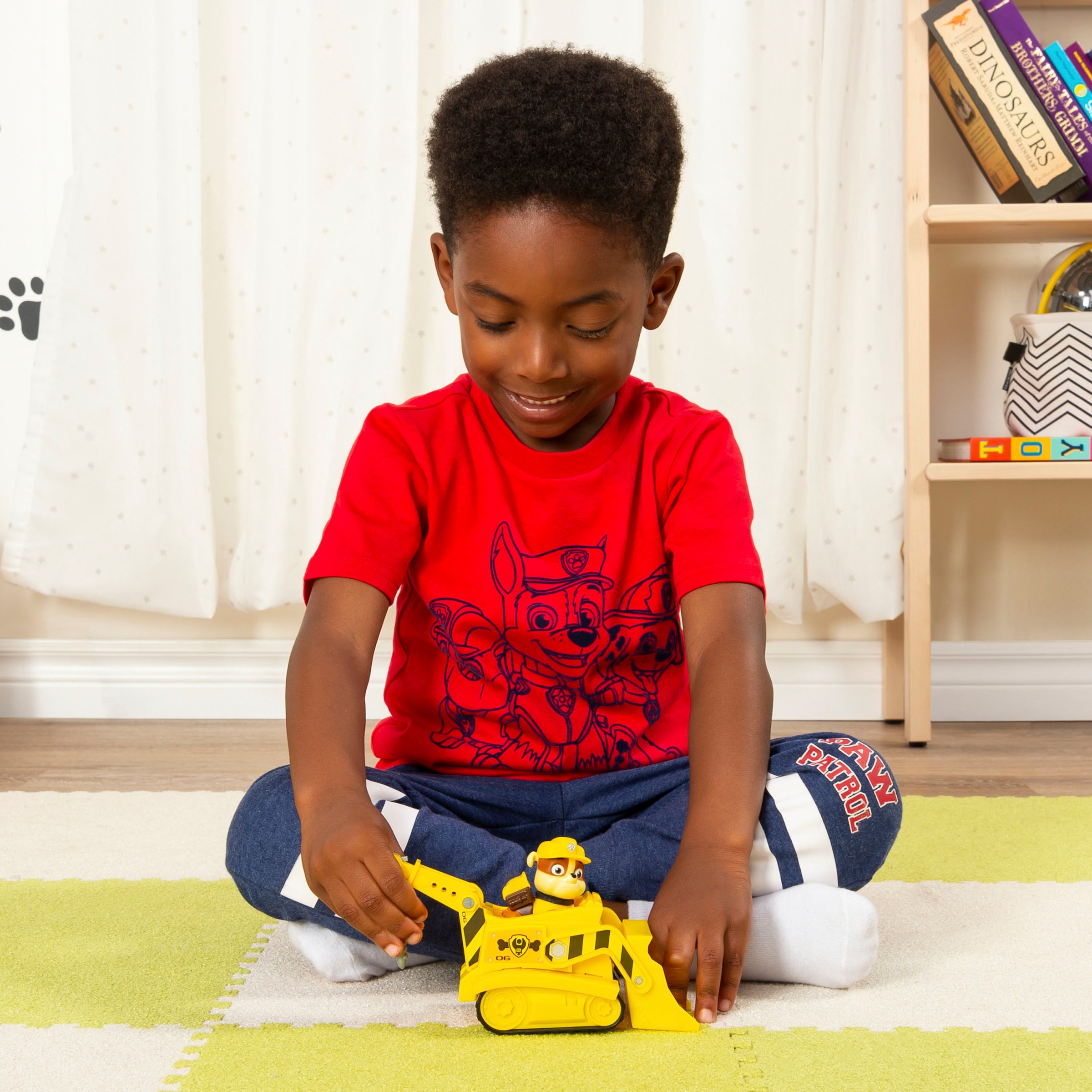 Spin Master Spielzeug-Auto »PAW Patrol, Baustellen-Fahrzeug mit Rubble-Figur«