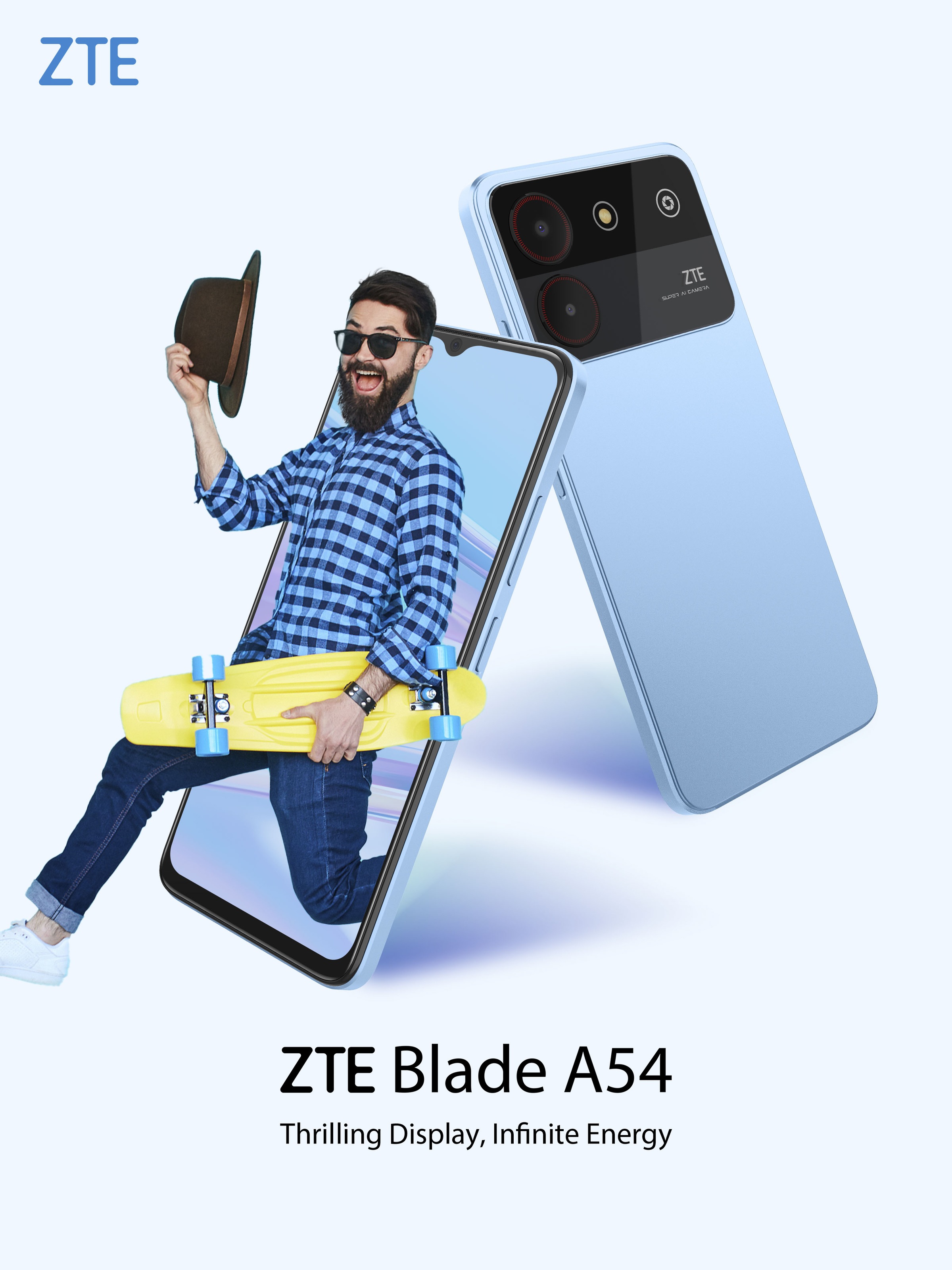 ZTE Smartphone »Blade A54«, blau