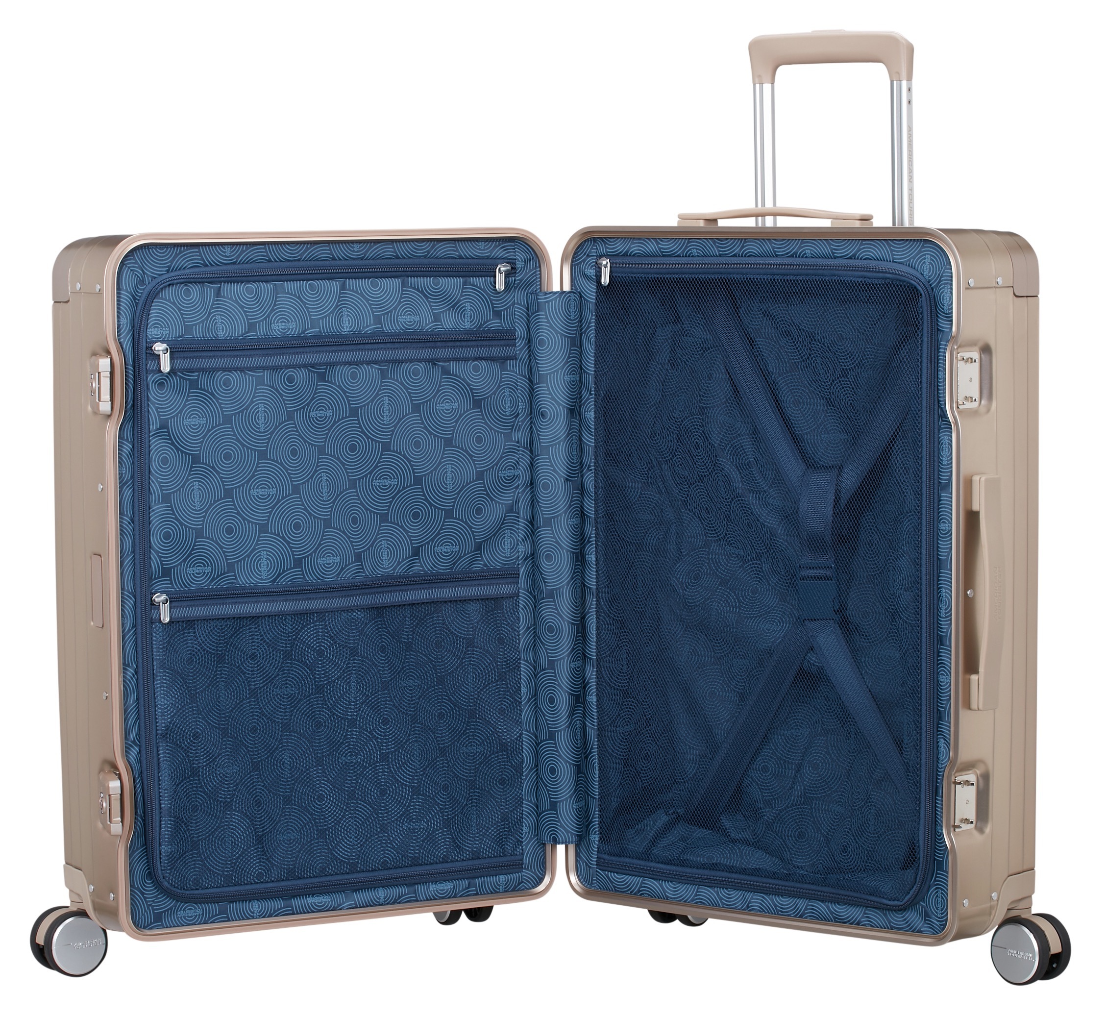 American Tourister® Hartschalen-Trolley »SOUNDBOX ALU, verschiedene Größen und Farben« 73 l 4 Rollen Hartschalen-Koffer zwei TSA-Schlösser Aluminium-Koffer