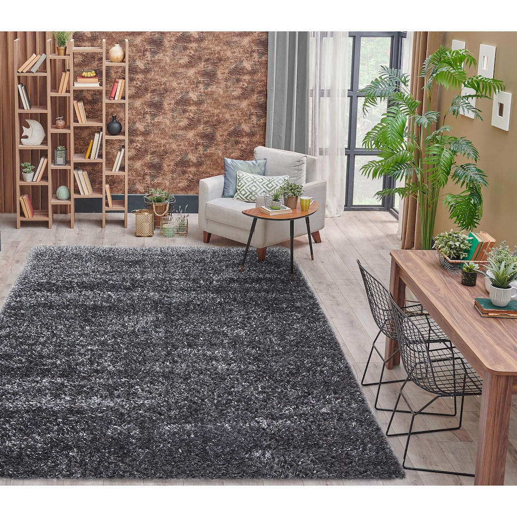 my home Hochflor-Teppich »Senara«, rechteckig, 50 mm Höhe, weich, einfarbig, idealer Teppich für Wohnzimmer, Schlafzimmer