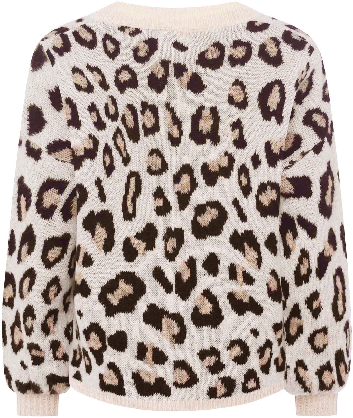 Zwillingsherz Strickjacke »"Big Leo"«, One Size, Animal-Muster, Langarm, Knöpfe, tiefer V-Ausschnitt