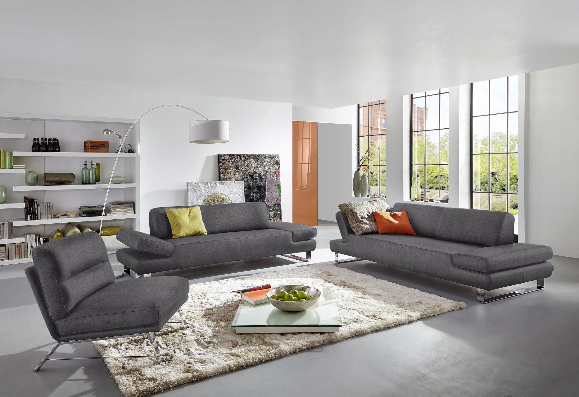 W.SCHILLIG 3-Sitzer »taboo Designsofa mit hohem Sitzkomfort«, mit Übertiefe, inklusive Armlehnenverstellung