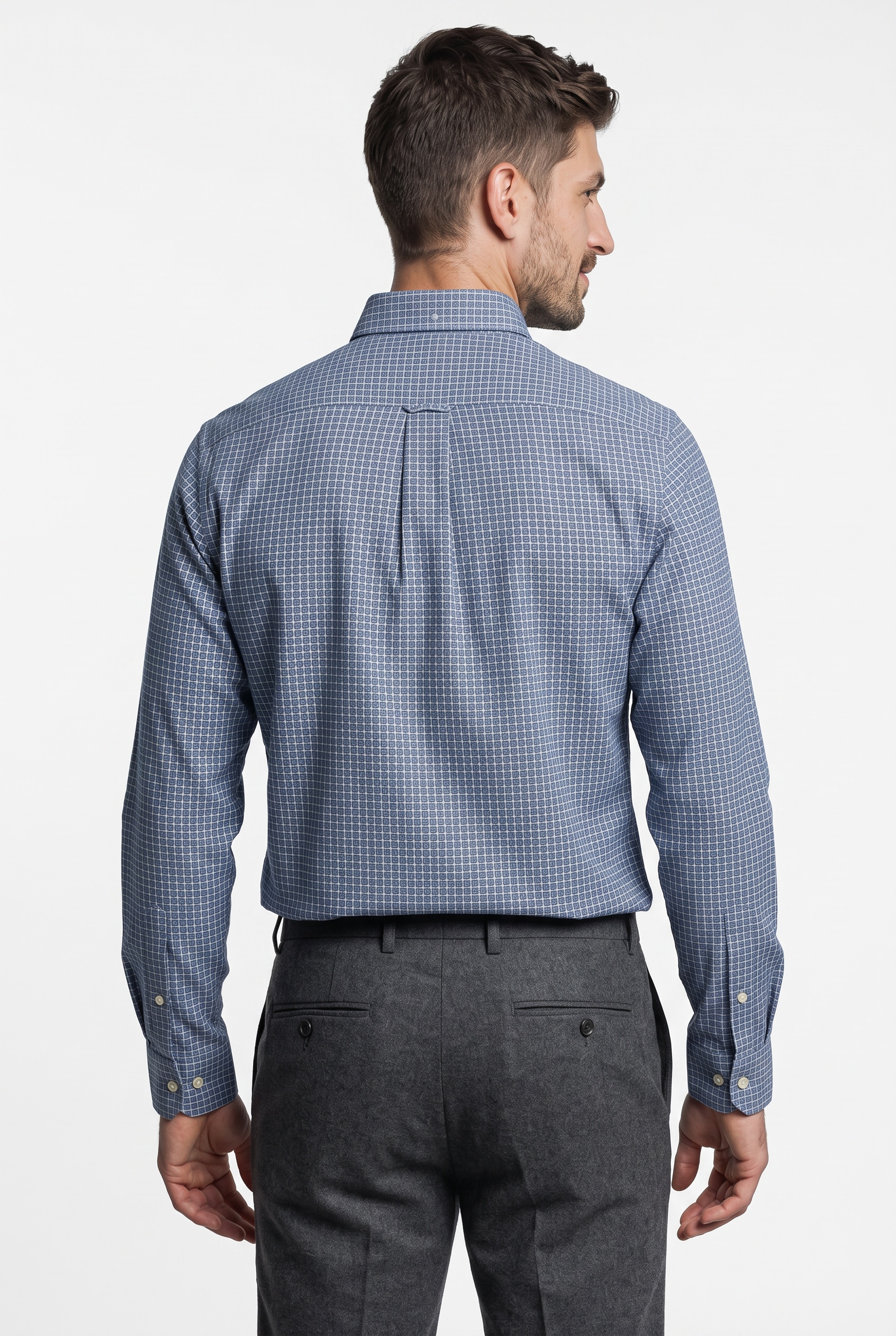 Gant Langarmhemd »REGULAR COTTON LINEN PRINT SHIRT« Regular fit mit Button-Down-Kragen