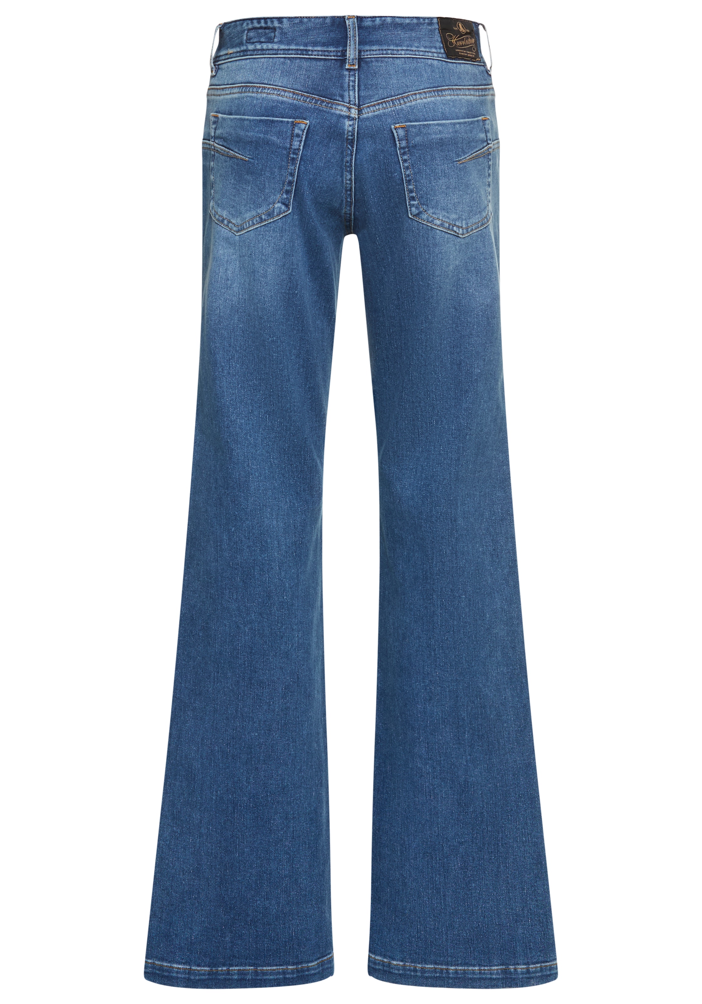 Herrlicher 5-Pocket-Jeans »Edna Denim Cashmere Touch«, im Flared Fit, Cashmere Touch
