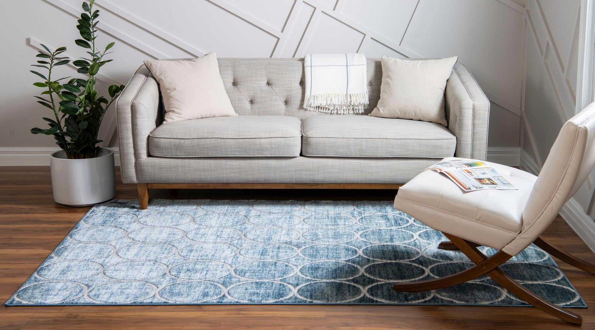 Myflair Möbel & Accessoires Teppich »Titan Trellis, LAGERRÄUMUNG!«, rechteckig, 13 mm Höhe, Kurzflor, gewebt, modernes Design, Motiv Kreise